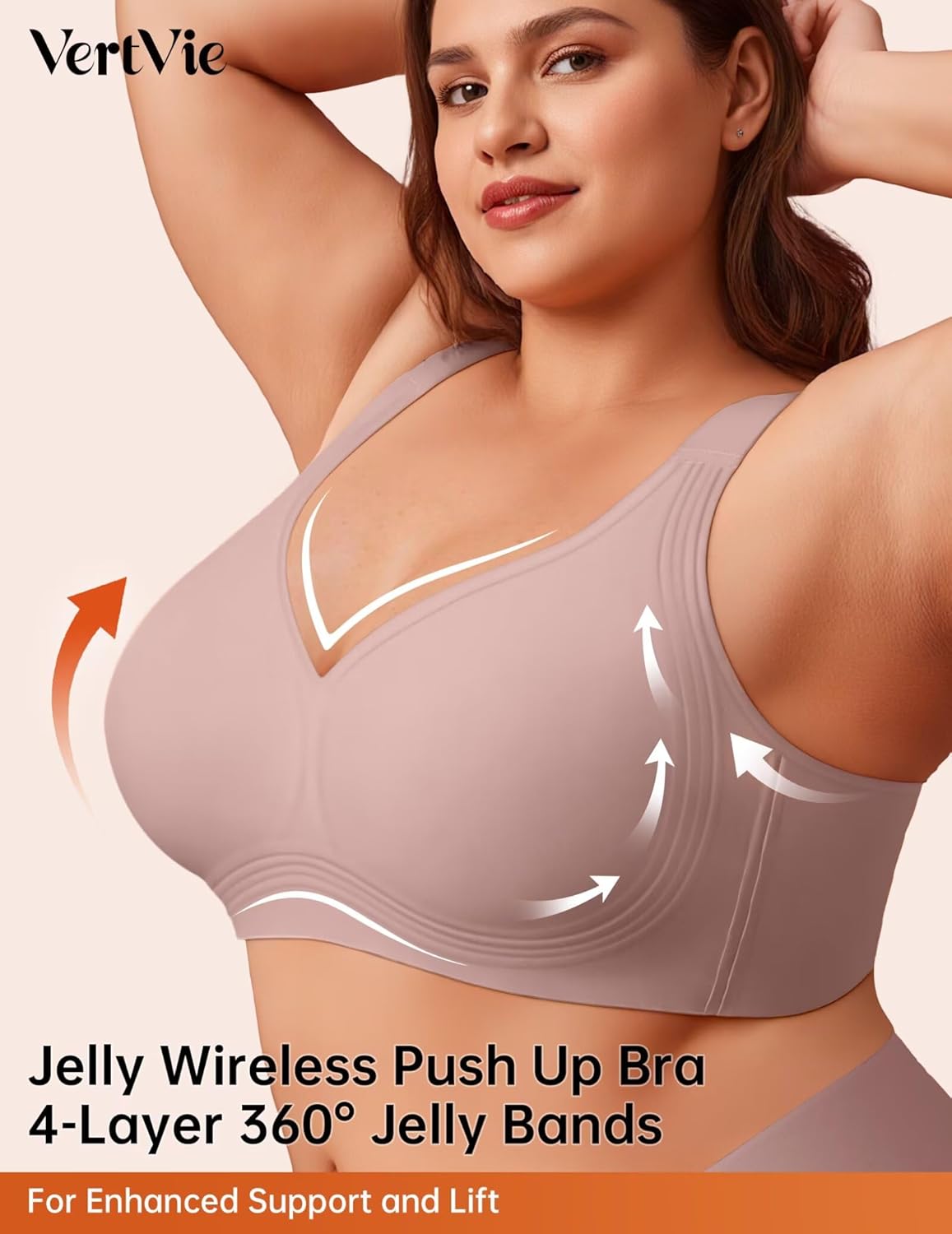 Detalle 2 de Vertvie Jelly Bras Plus Size Minimizer 5x4
