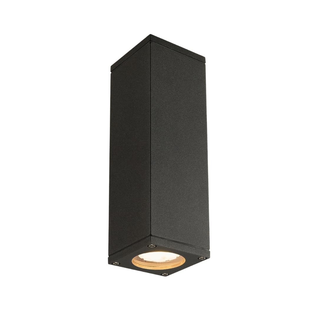 Detalle de SLV Applique murale Aluminium/verre, anthracite – GU10 230V