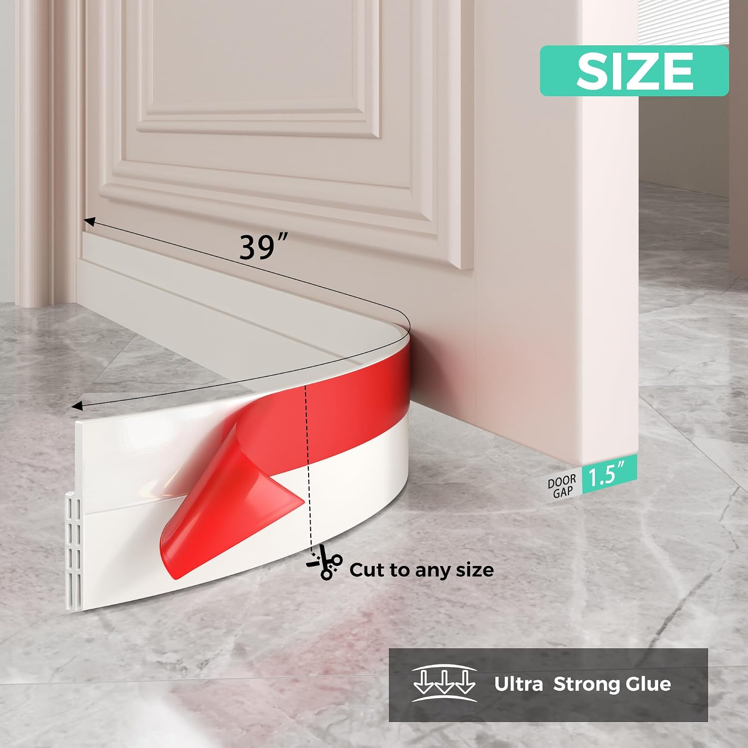 Thumbnail 2 de Hojoy 2 Pack Door Draft Excluder 39in