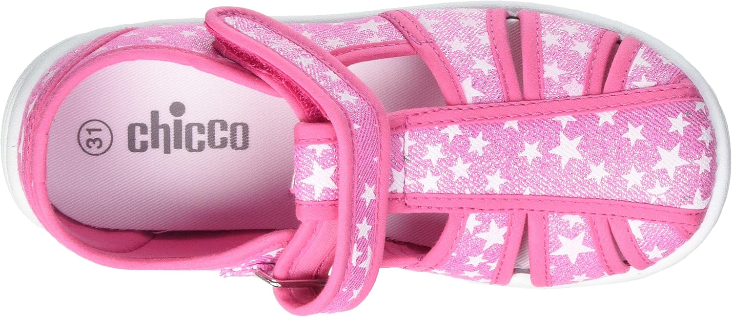 Detalle de Chicco Pantoufles 261_1 pour la crèche et la maison – Chaussons bébé fille, fermeture à scratch