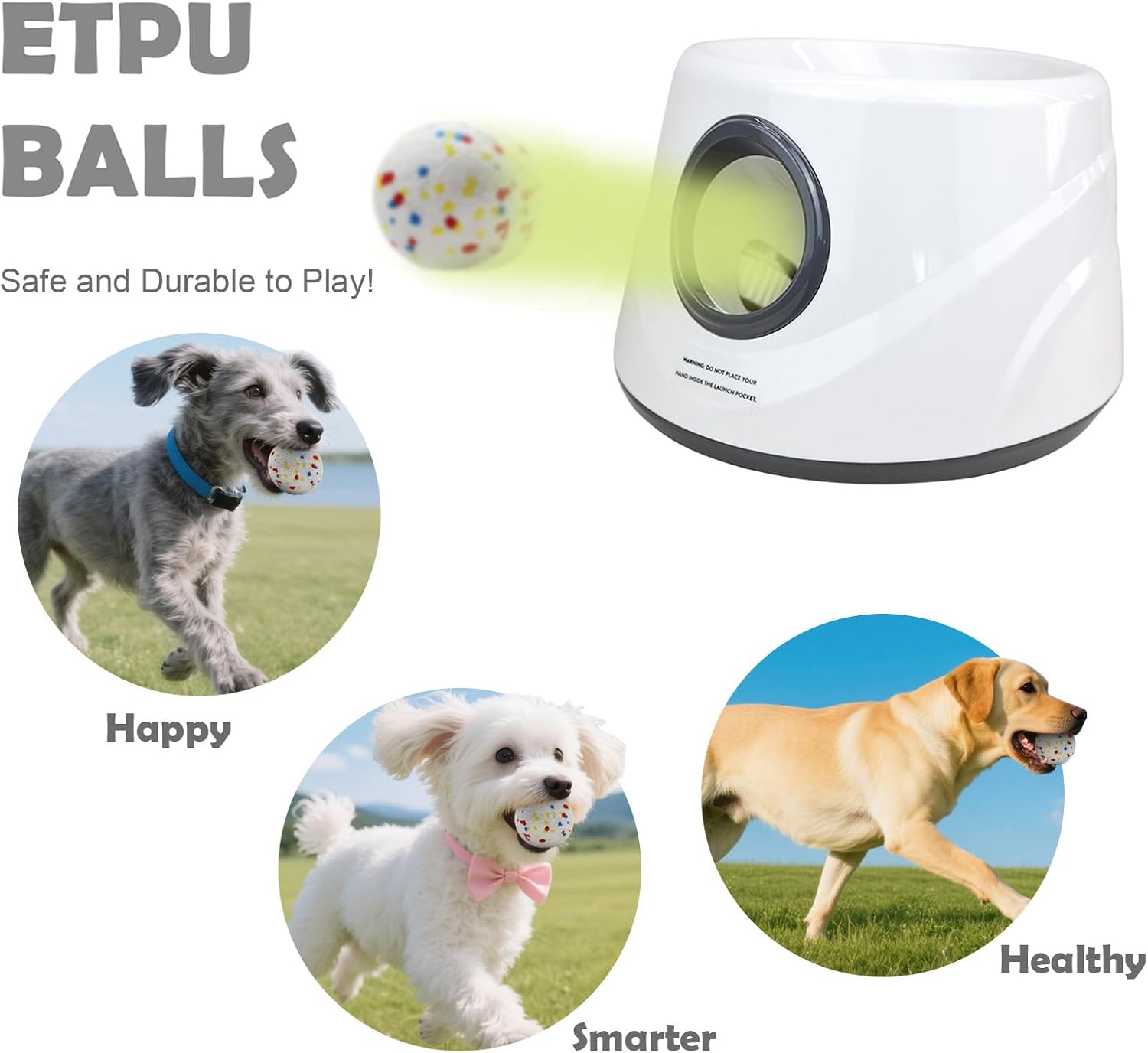 Detalle 2 de MEKAPLE Automatic Dog Ball Launcher 45ft