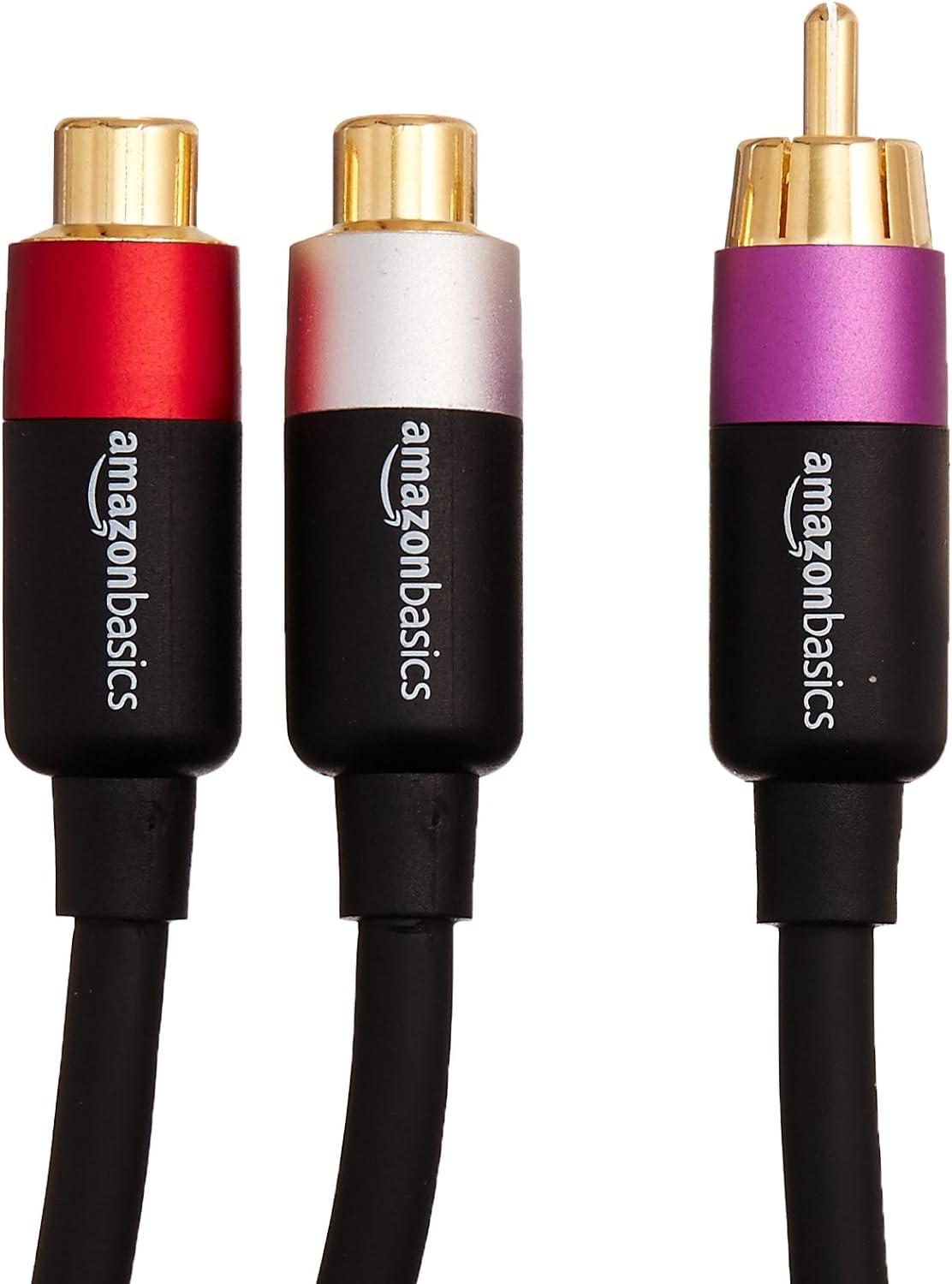 Thumbnail 2 de Amazon Basics Cable USB en Y RCA, chapado en oro, 30.5 cm, negro
