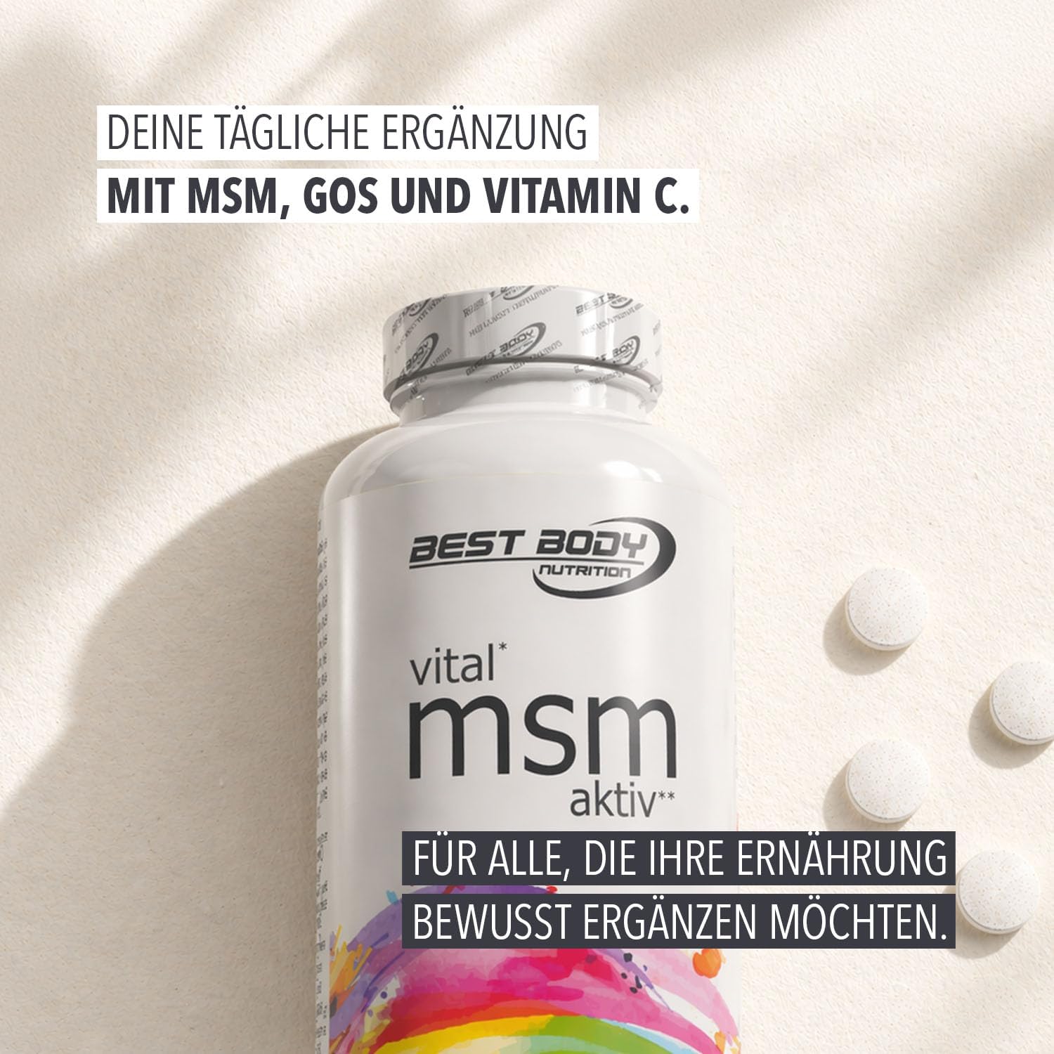 Thumbnail 1 de Best Body Nutrition Vital MSM Aktiv Tabs mit Vitamin C – 78% OptiMSM® und Vitamin C