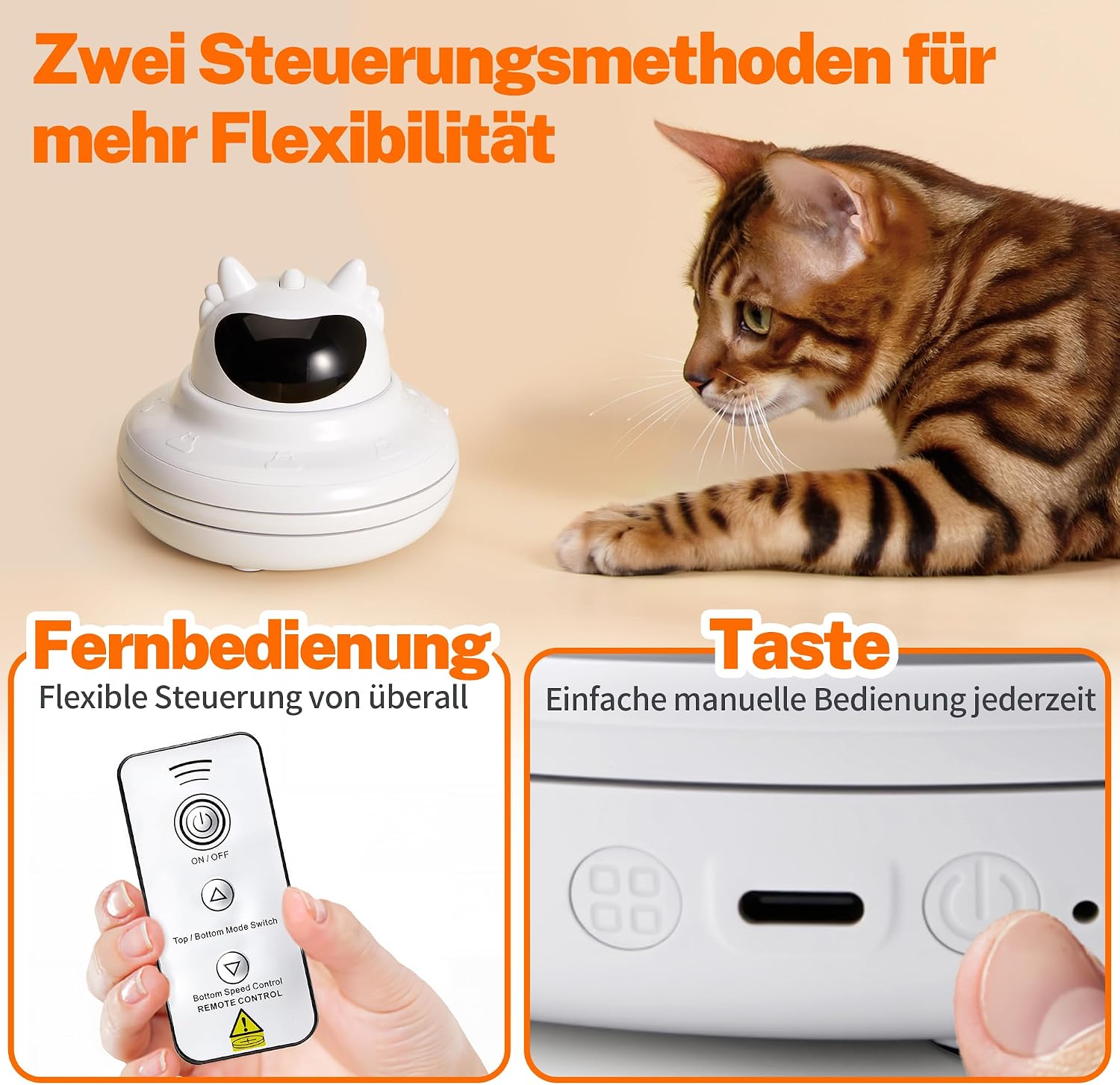 Thumbnail 5 de Toozey Interaktives Katzenspielzeug 3 Federn đŸ