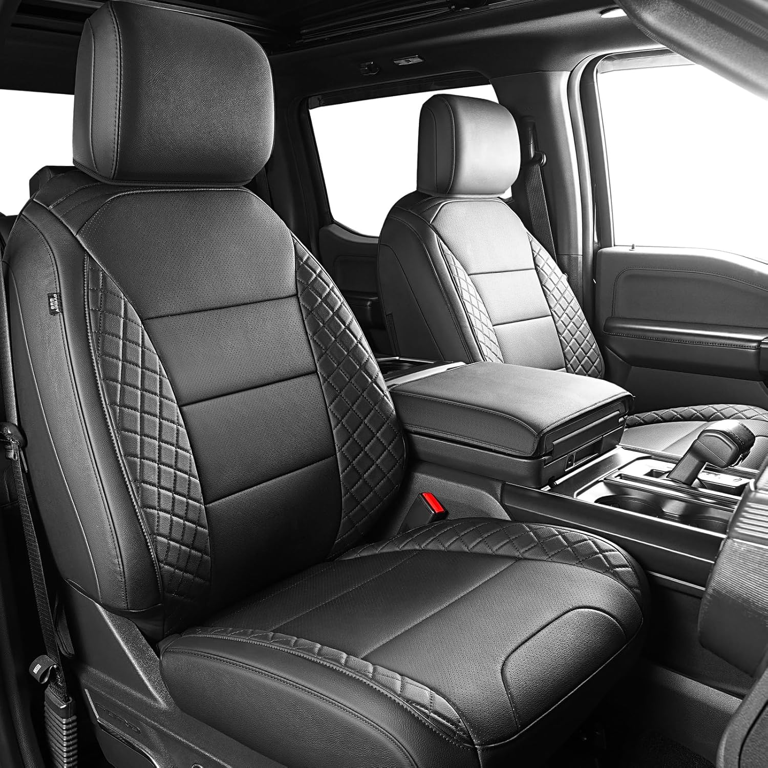 Thumbnail 5 de TGKUD F150 Seat Covers: Custom Leather Full Set for Ford F-Series (2021–2026 F150, 2023–2026 F250/F350/F450 Crew Cab)