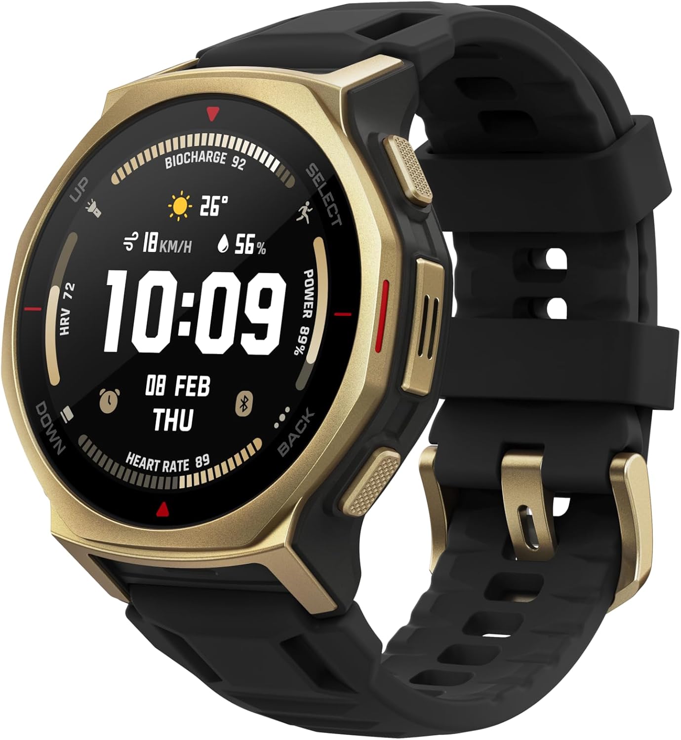 Detalle de Amazfit T-Rex 3 Pro Outdoor Smart Watch 44mm: Rugged Aura with Sapphire Glass and Dual-Band GPS