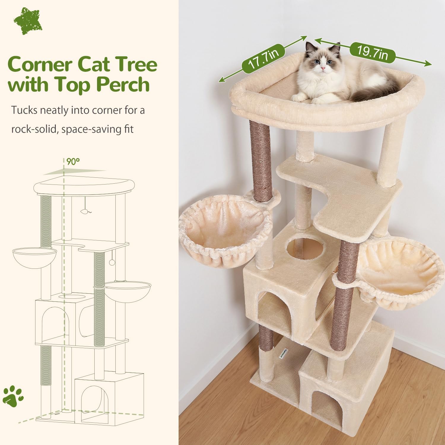 Detalle 2 de Globlazer Cat Tree 64-inch