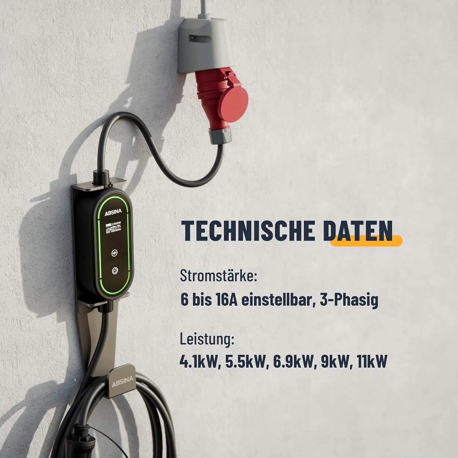 Detalle 2 de ABSINA Mobile Wallbox 11 kW Typ 2