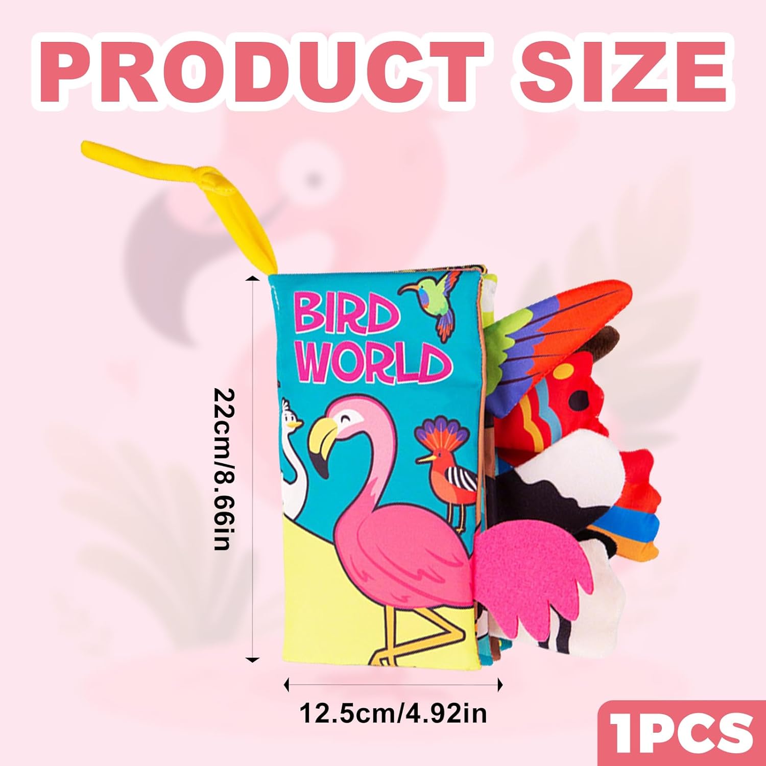 Detalle 2 de Birds Tails Soft Cloth Book for Babies 0-12 Months by RARITYLL