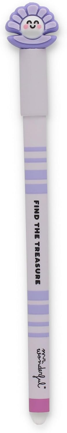 Detalle de Mr. Wonderful 2503010732W0UN Bo-Bo Ostra uitwisbare pen, zwarte inkt