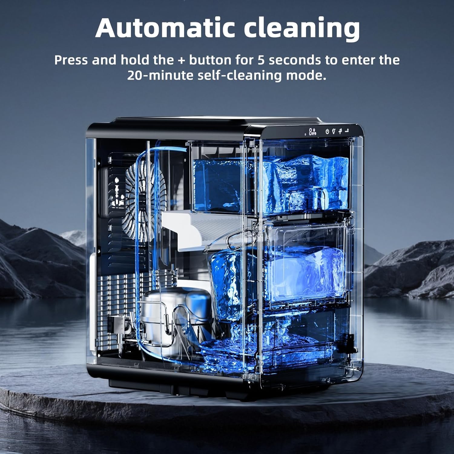 Detalle 1 de Antarctic Star Countertop Ice Maker, 27 Lbs/24H