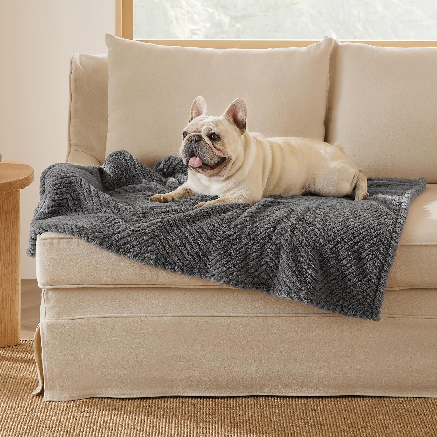 Detalle 2 de Bedsure Medium Dog Blanket 100×80 cm — cosy fleece