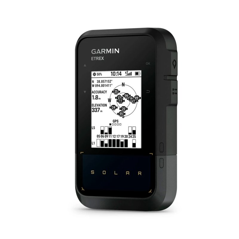 Detalle 2 de Garmin eTrex Solar: Navegador GPS de mano para senderismo con carga solar