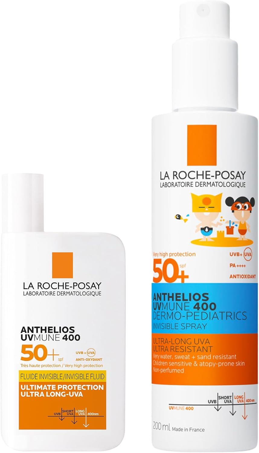 Detalle de Anthelios Uvmune 400 Invisible Fluid SPF50 + Dermopediatric 30 Spray 200ml