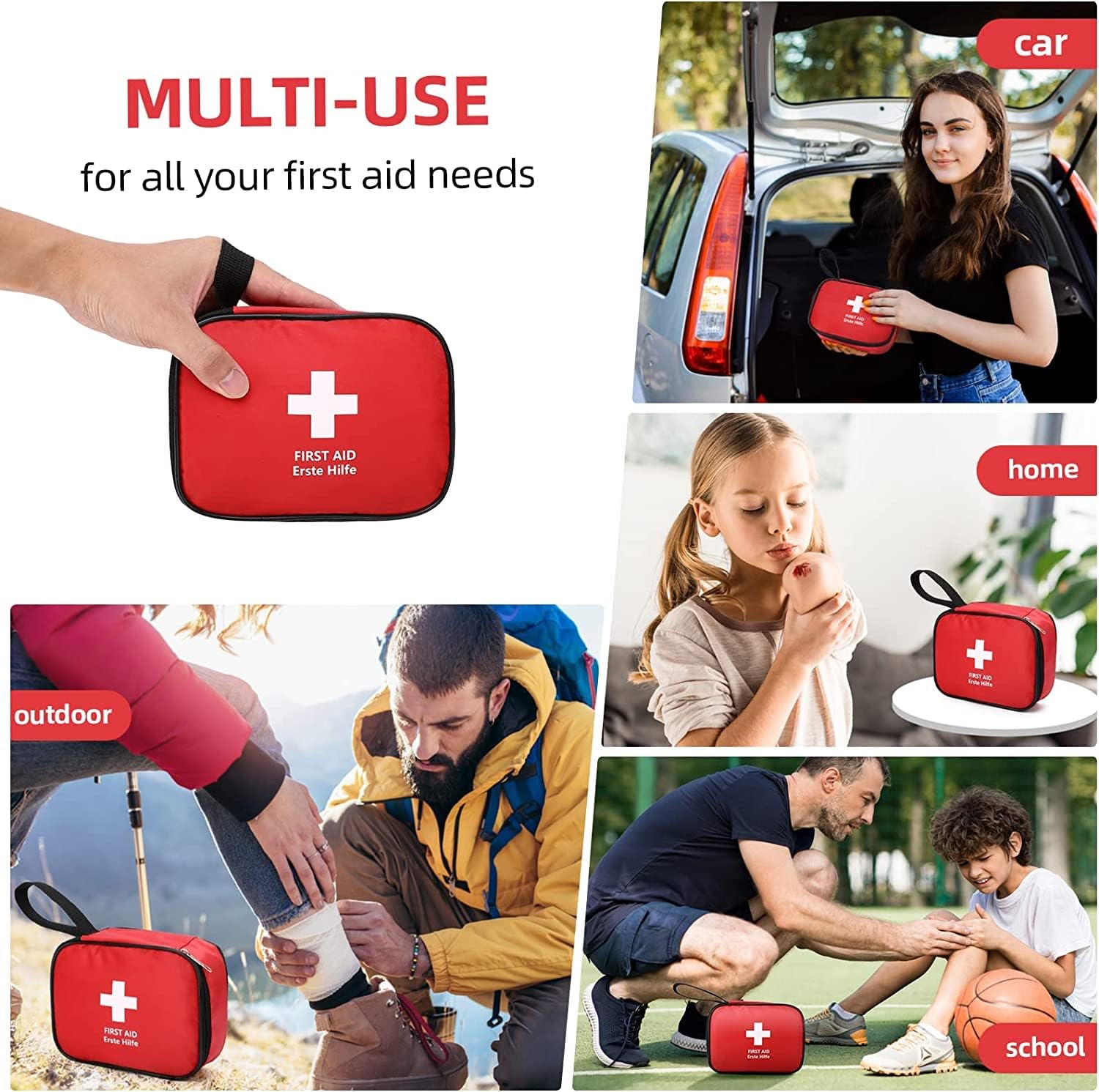 Detalle 2 de HONYAO First Aid Kit 90 pcs travel compact bag 🩹