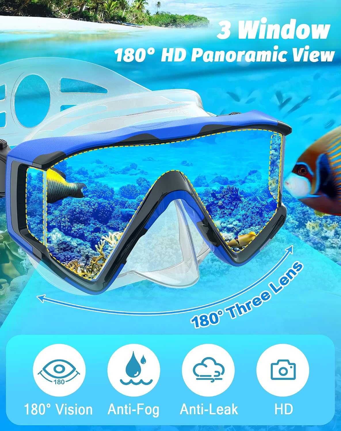 Detalle 2 de Zeligerstar Snorkel Set 180° panoramic mask