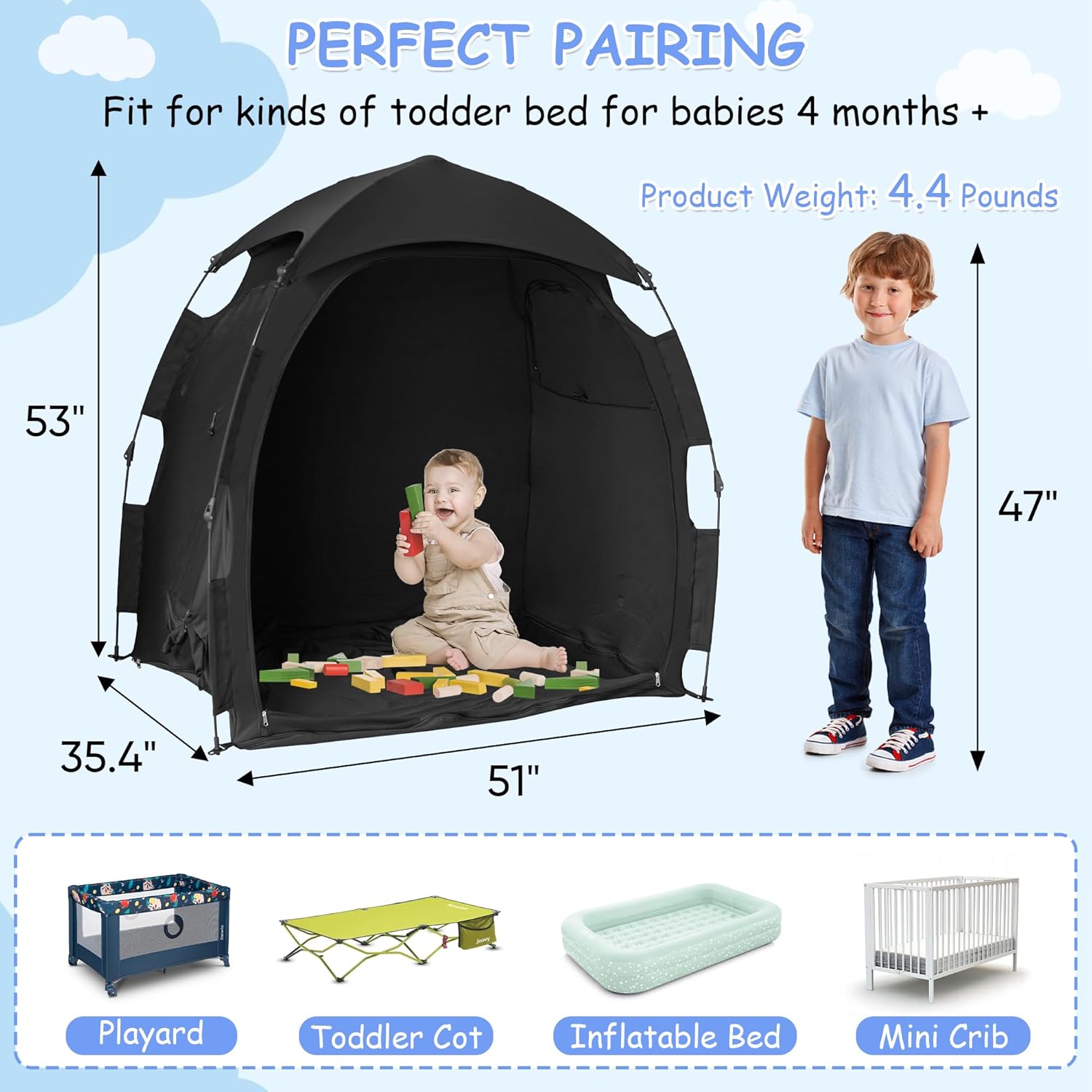 Thumbnail 4 de YABORAS Sleep Tent for Pack N Play