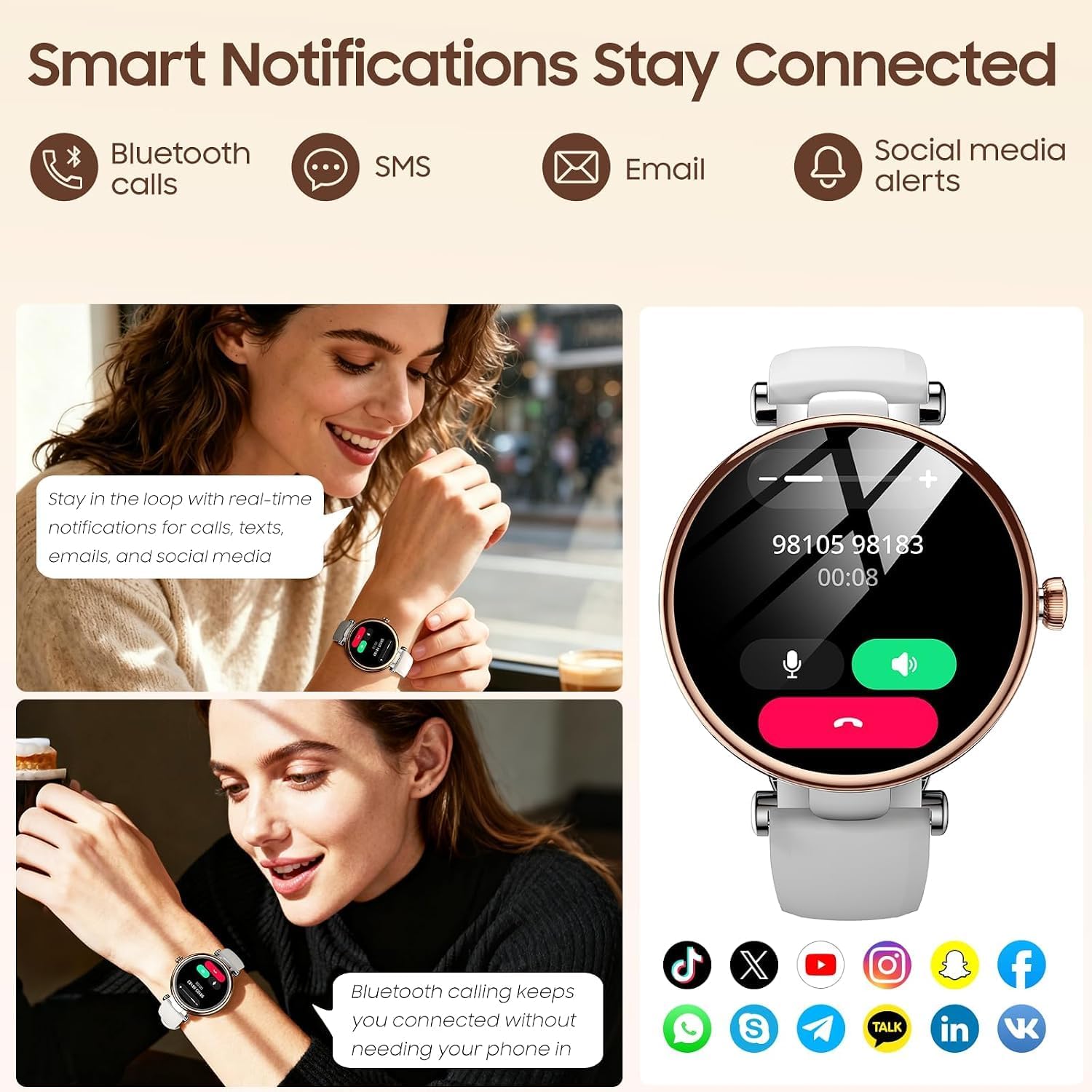Detalle de TOZO S8 AMOLED smartwatch 1.32-inch