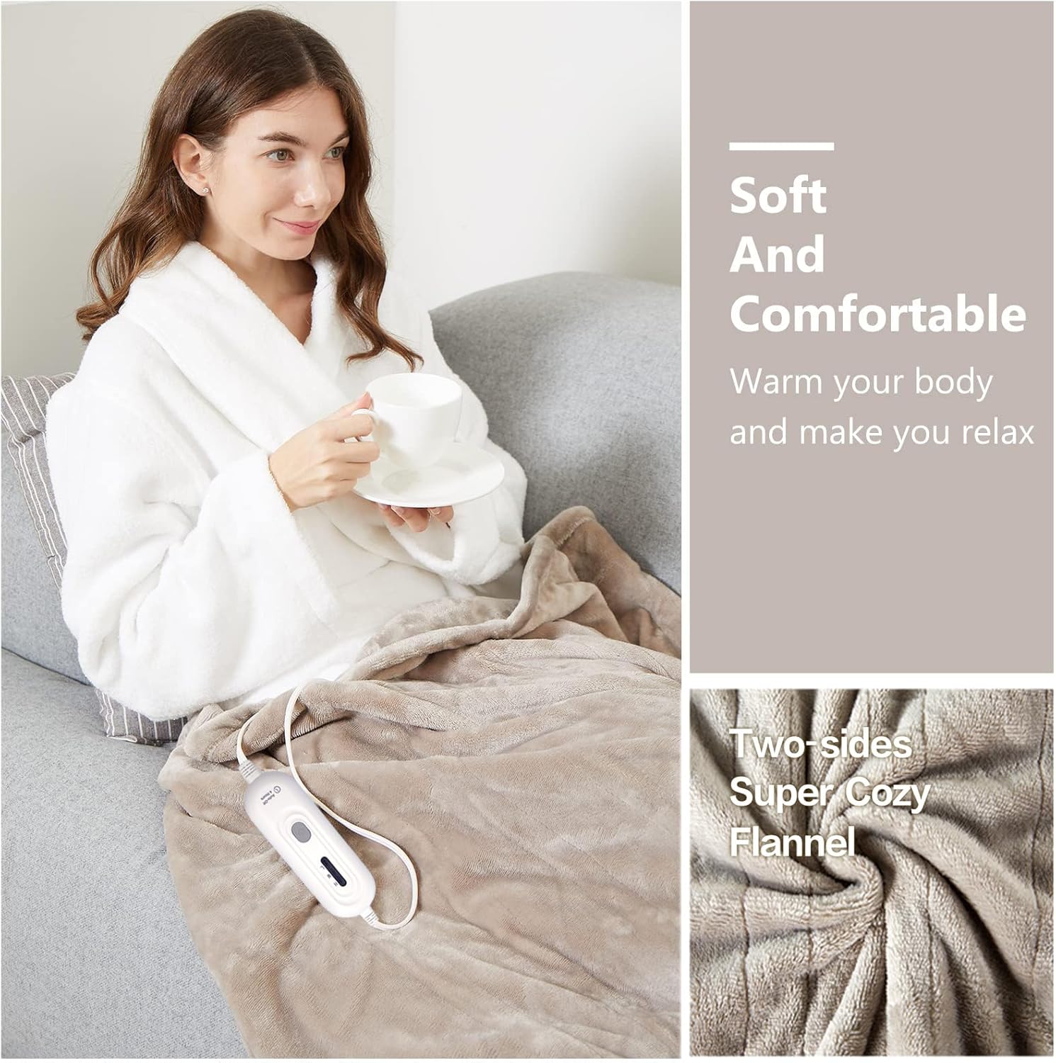 Detalle 2 de Tefici Electric Heated Throw 50 x 60