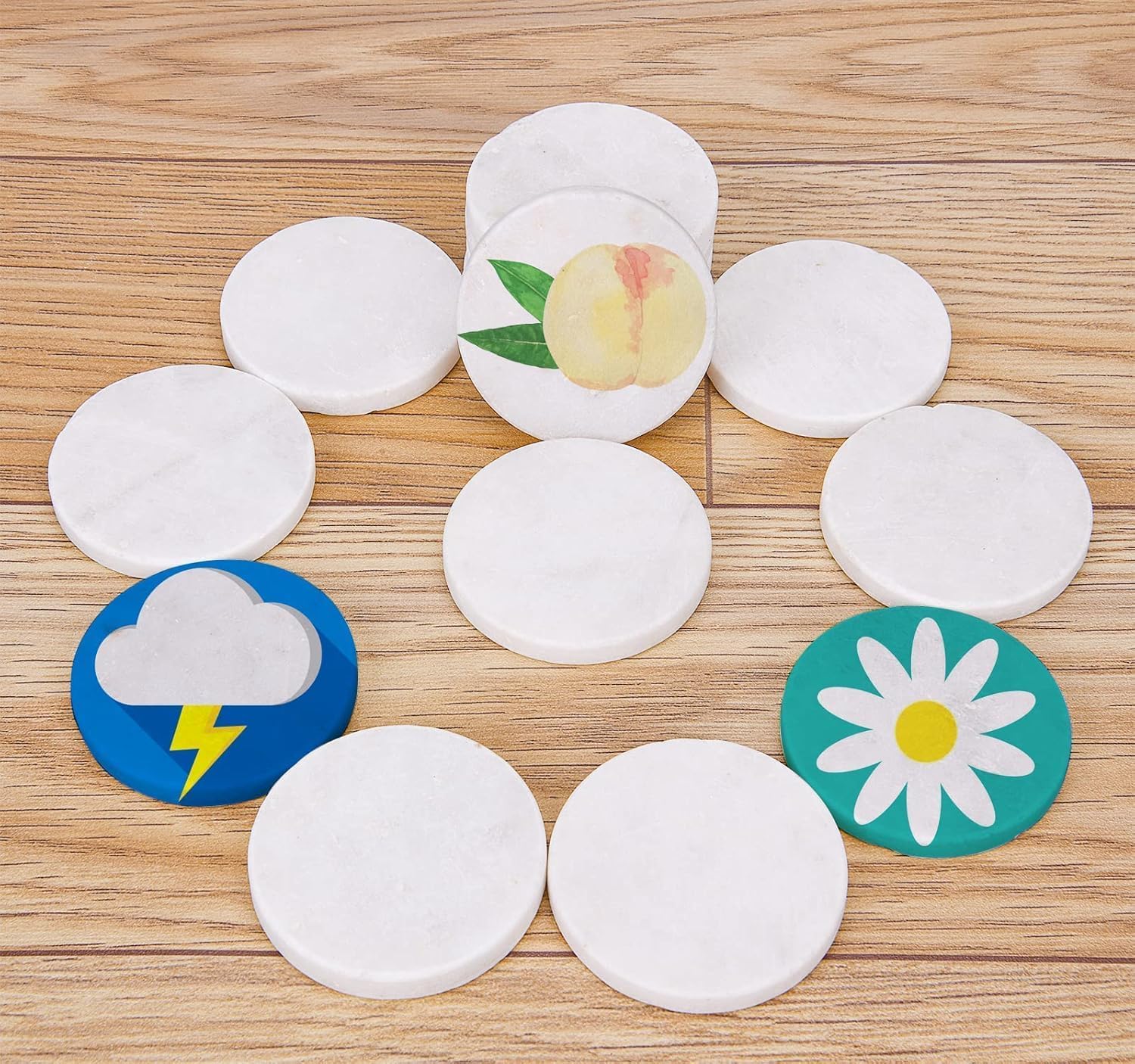 Thumbnail 4 de Hisredsun 60 Flache Steine 5 cm 🎨