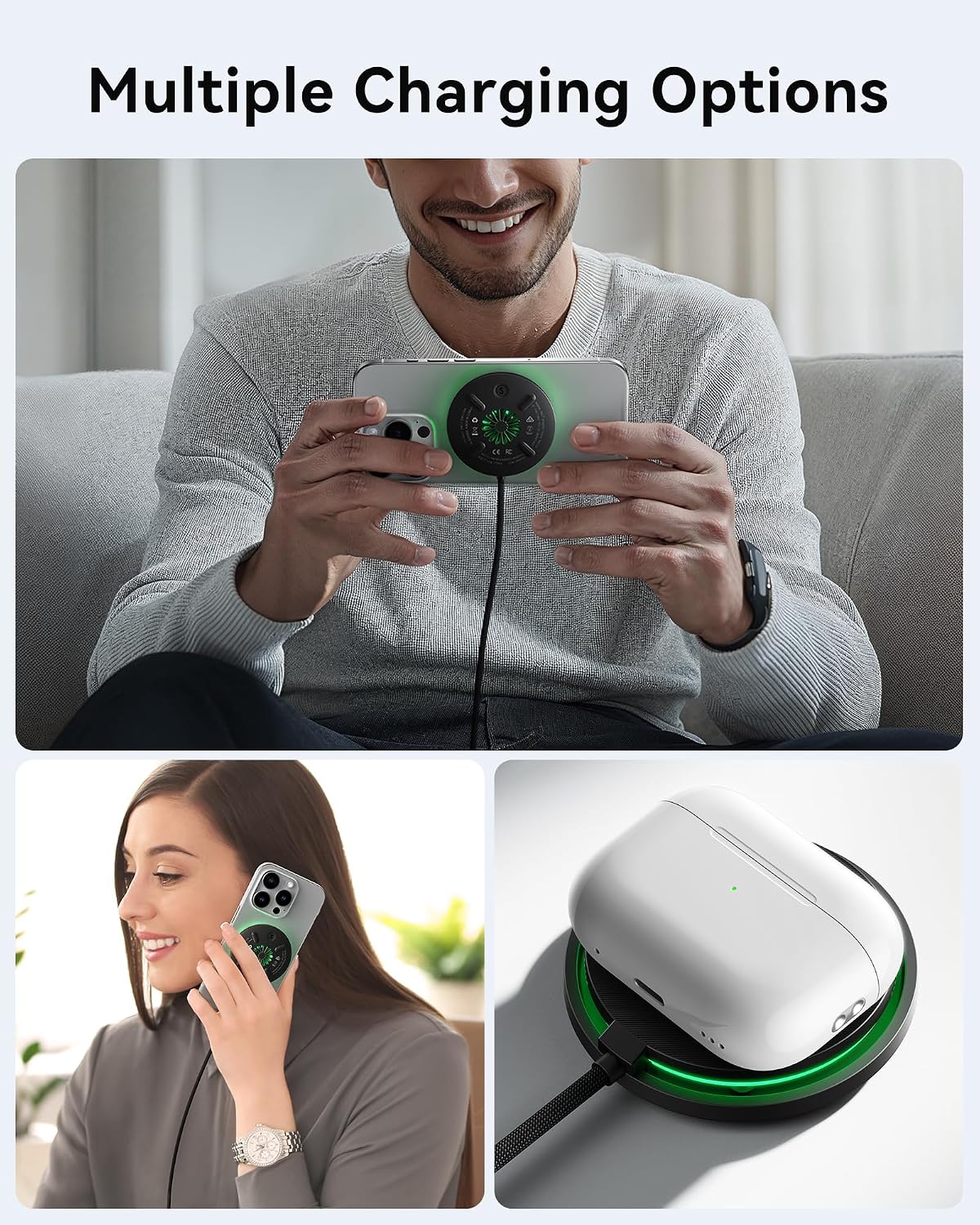 Detalle de INIU Magnetic Wireless Charger, Qi2