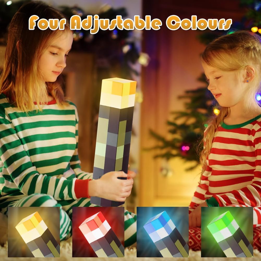 Thumbnail 3 de Lampada da parete Miner Craft 28 cm con luce notturna USB ricaricabile e 4 colori