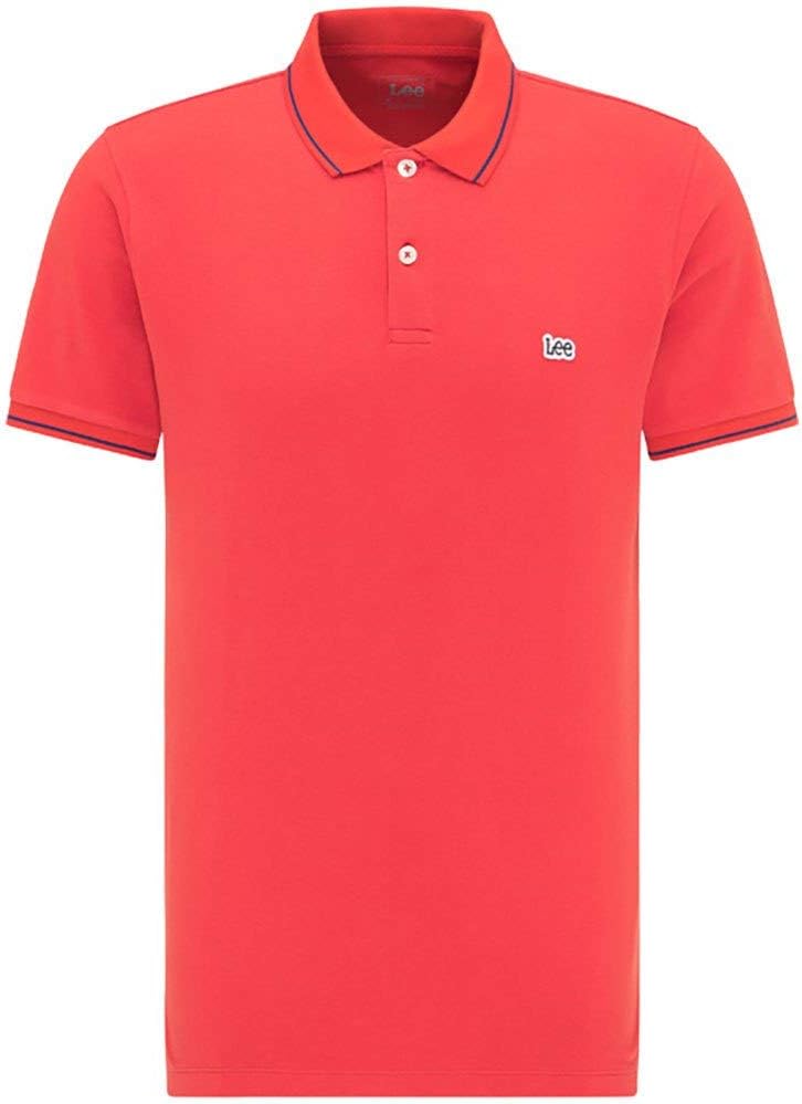 Detalle de Lee Pique Polo – męska koszulka polo z bawełny pique, czarna