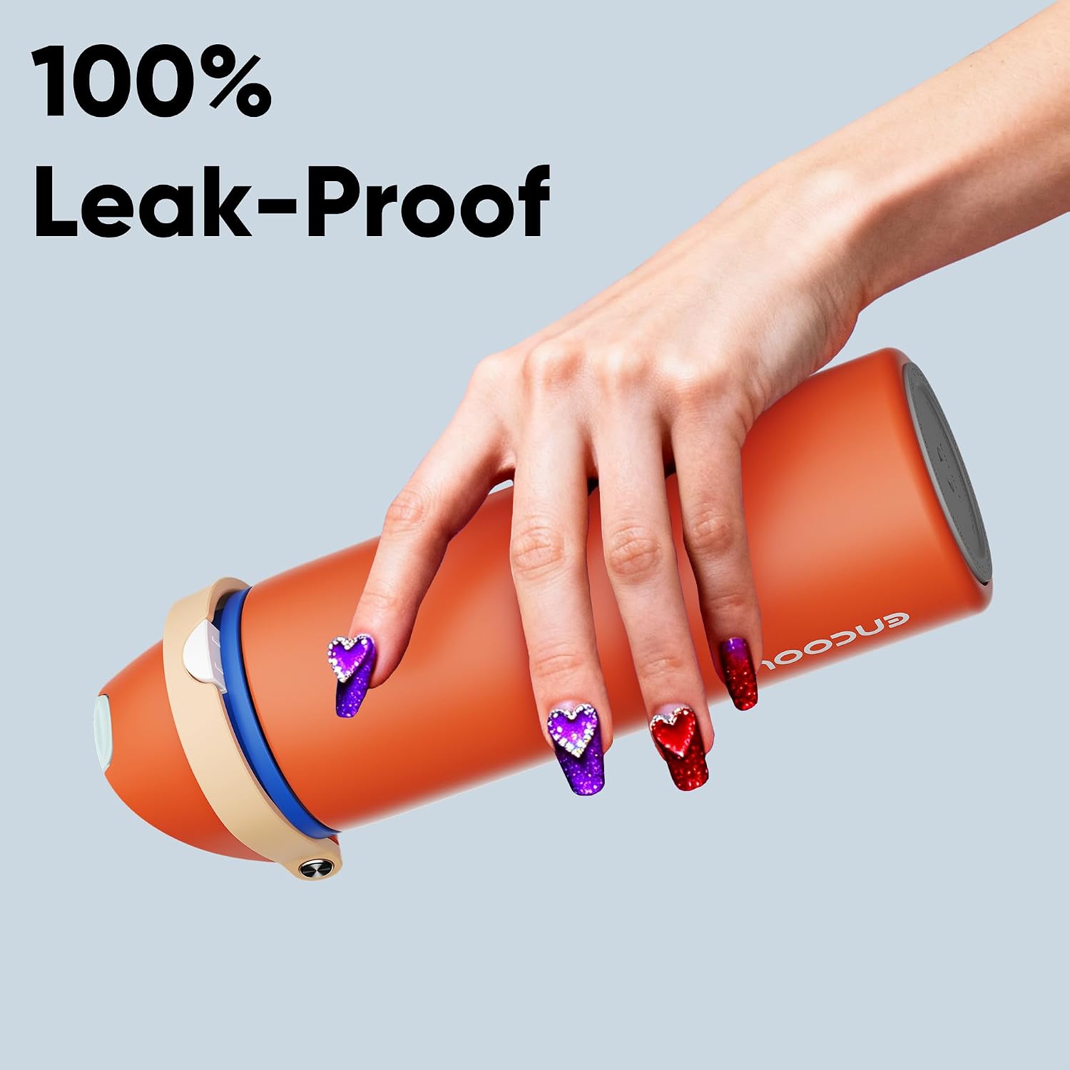 Thumbnail 5 de Insulated Water Bottle with Straw - Encool Stainless Steel 24 oz (Salmon)