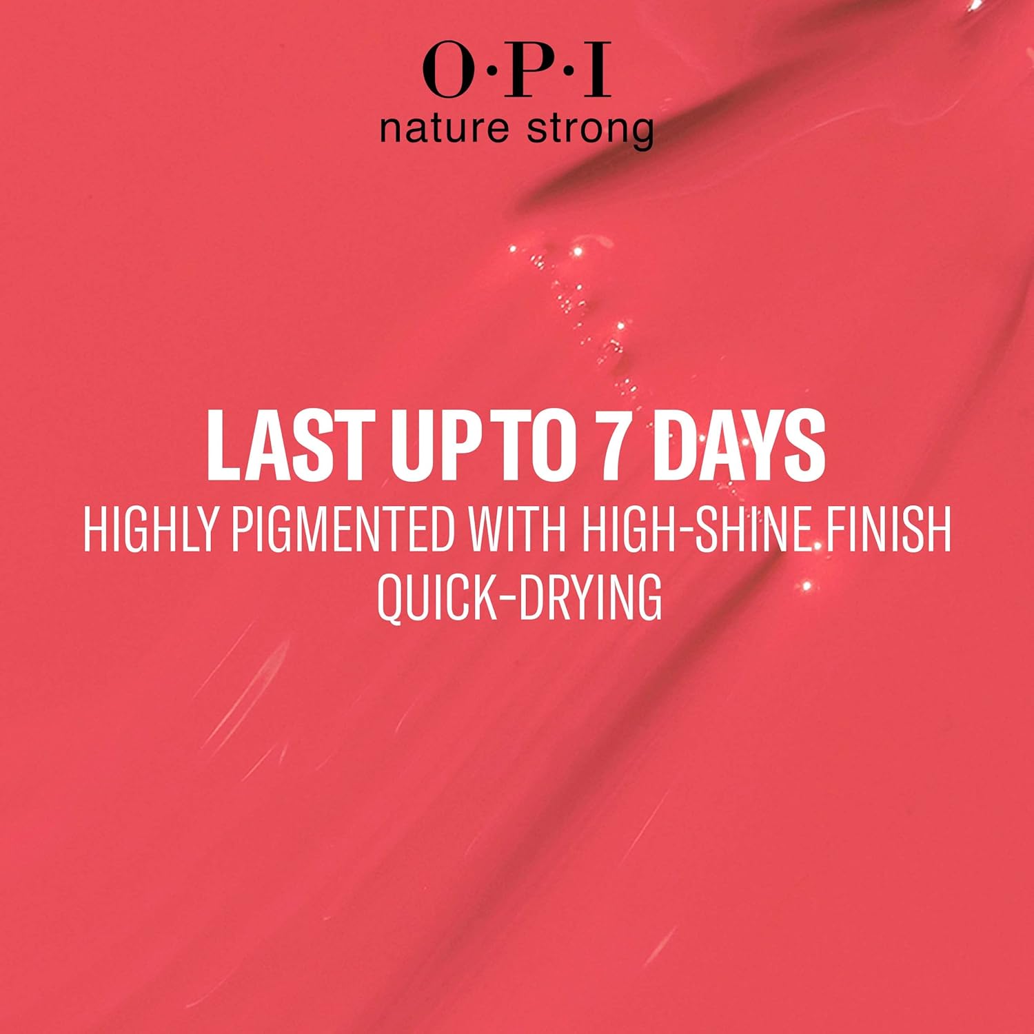 Thumbnail 1 de OPI Nature Strong Nail Polish (Vegan) – Quick Dry, Long-Lasting Pink & Red Colour – 15ml