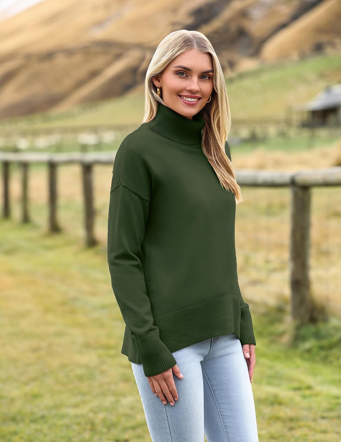 Thumbnail 2 de Zeagoo Women's Turtleneck Sweater, Chunky Knit