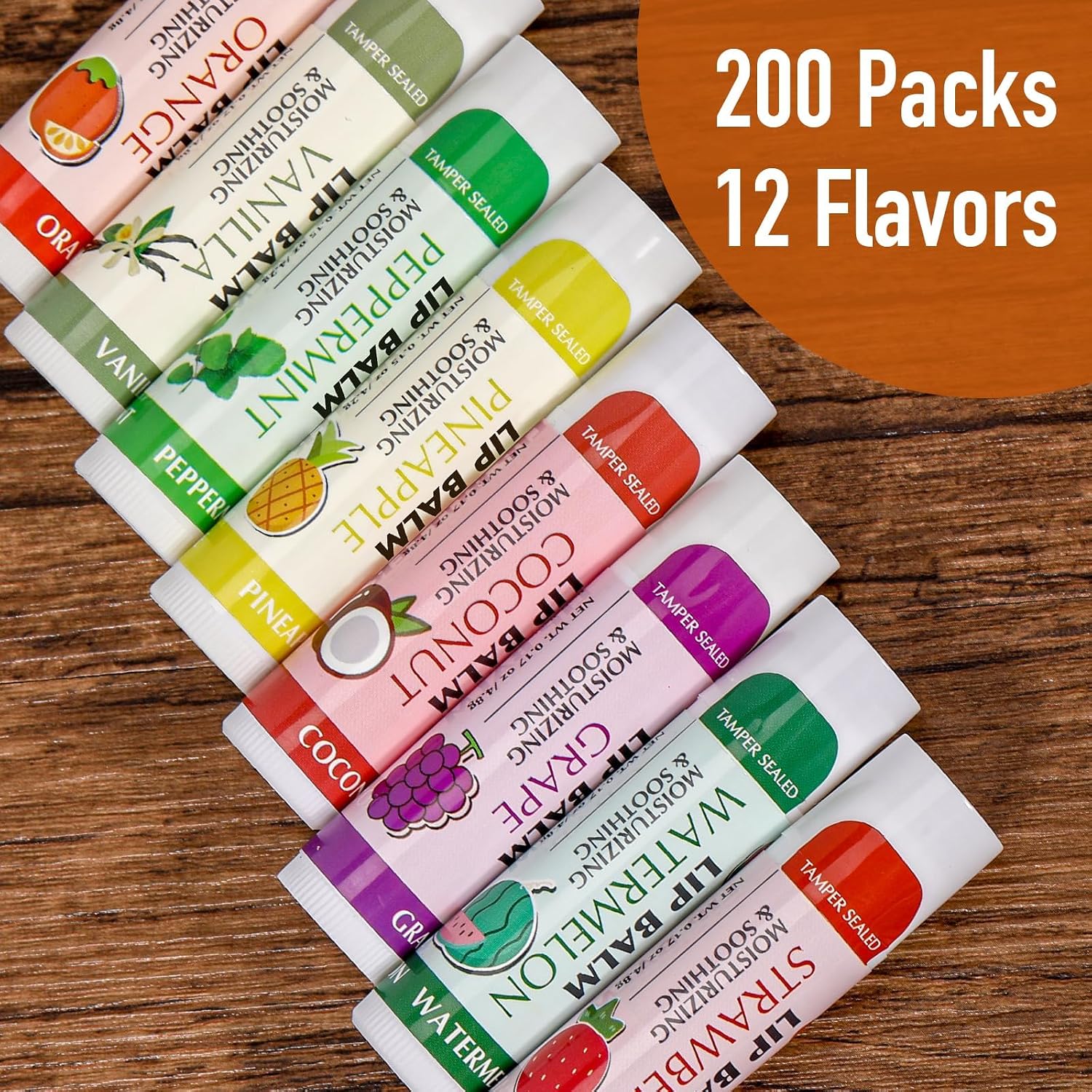 Detalle de AZEN 200 Pack Lip Balm Moisturizing 12 flavors 🍯