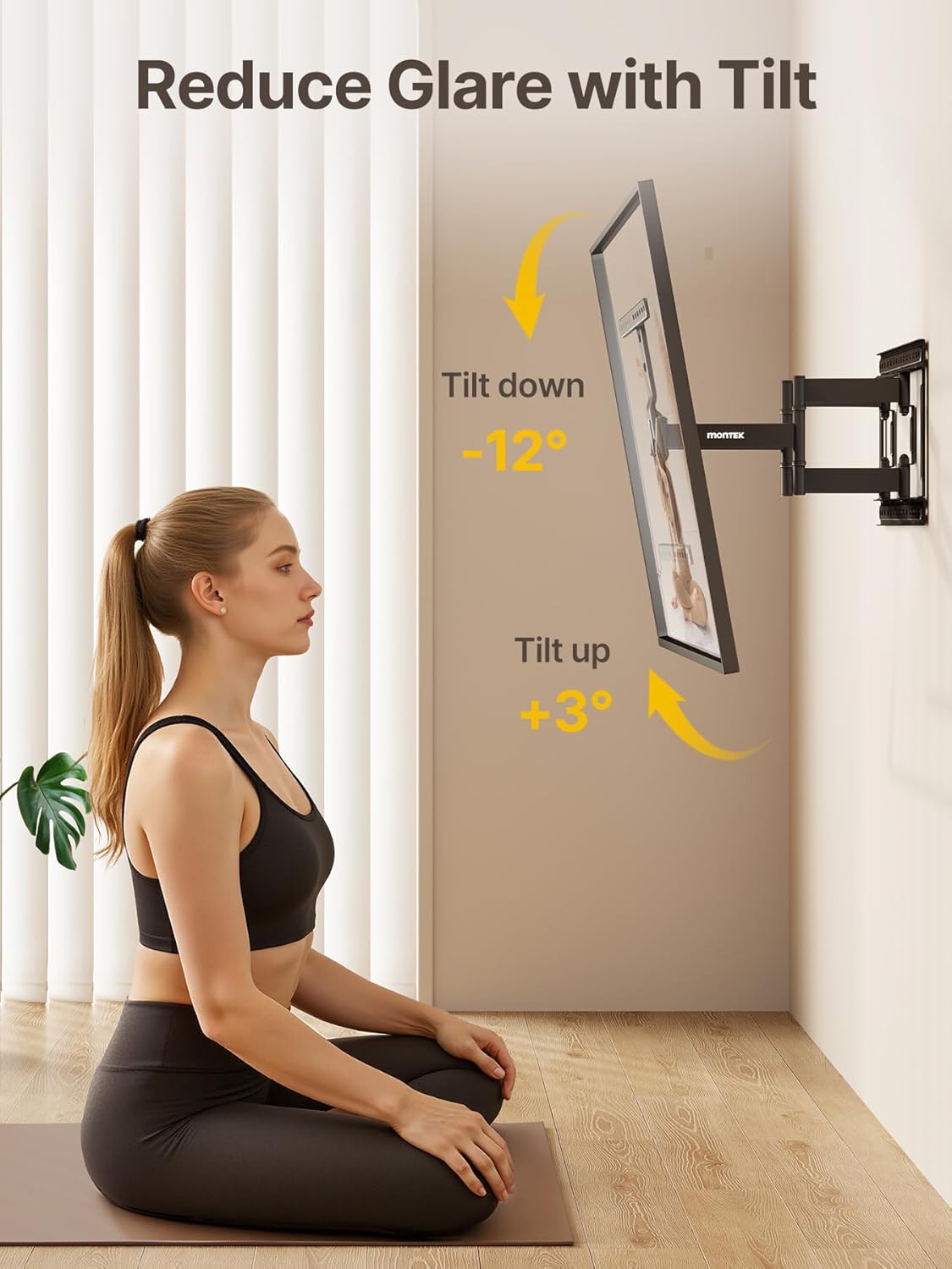 Thumbnail 5 de monTEK 1.1" Ultra Slim Full Motion TV Wall Bracket (43–90 inch, up to 60kg, max VESA 600x400mm)