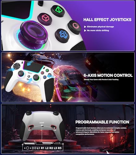 Thumbnail 1 de SZPACMATE Mando Inalámbrico multiformato con iluminación RGB y joystick Efecto Hall