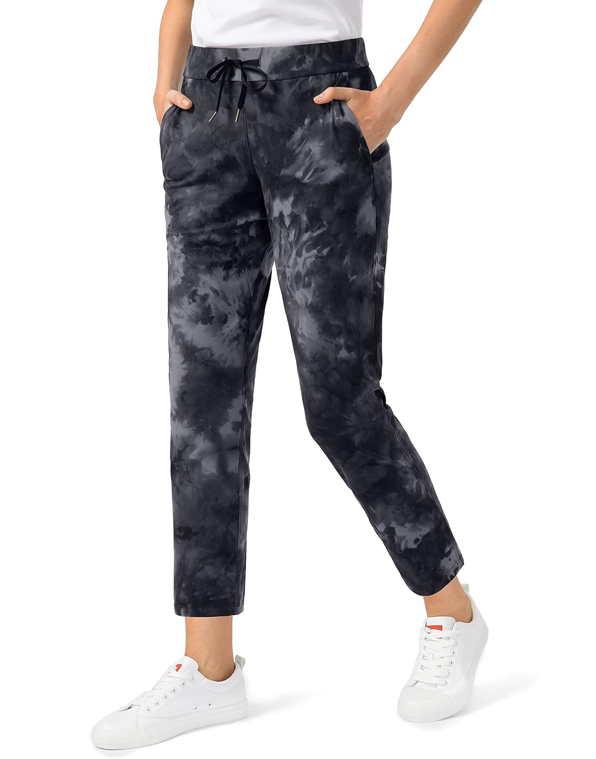 Detalle de G Gradual Women's 7/8 Stretch Pants with Deep Pockets and Drawstring Waist