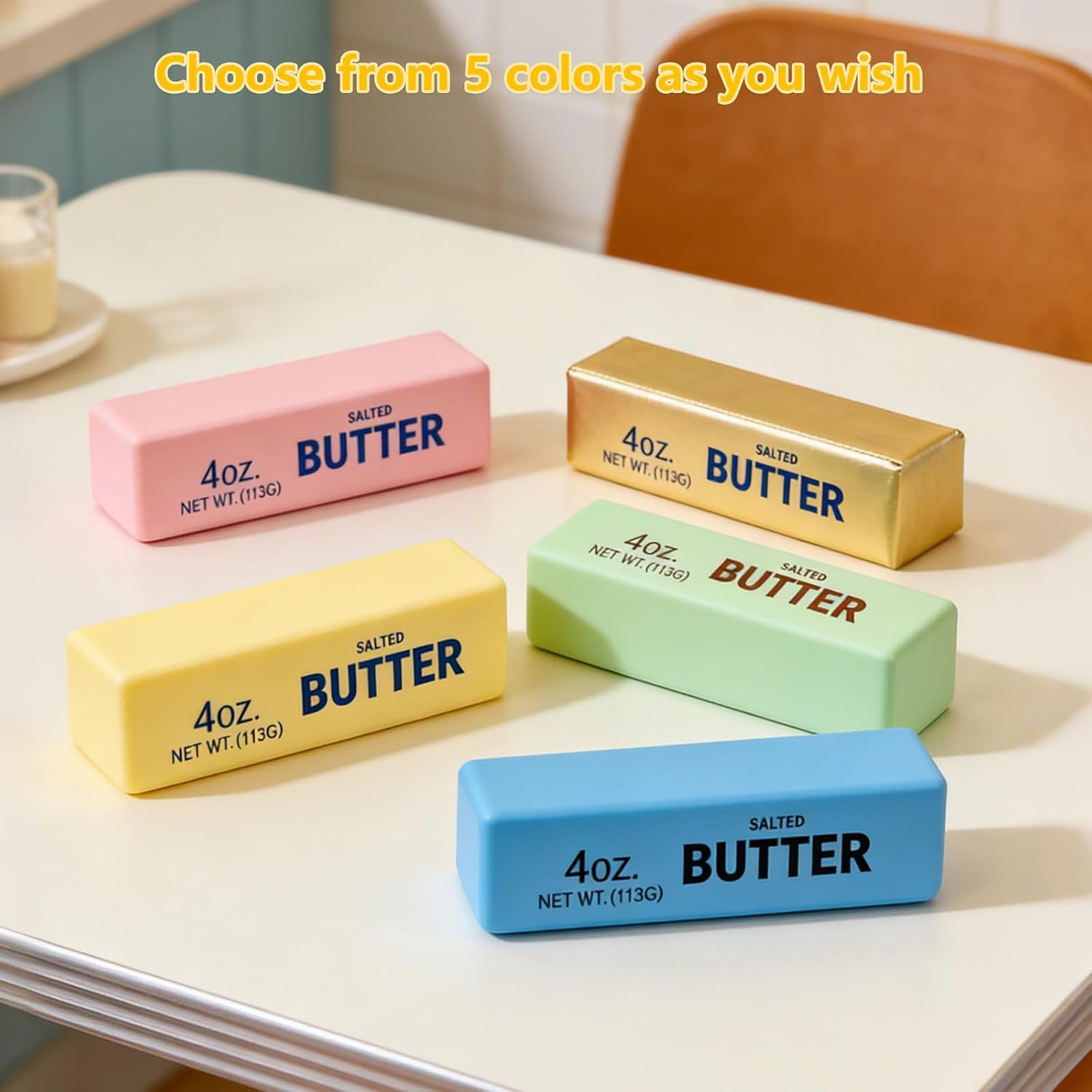 Detalle de Butter Squishy: Slow-Rising Cream-Scented Butter Fidget Toy for Stress Relief and Desk Decor