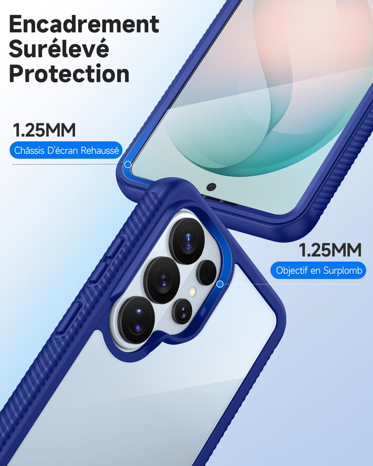 Detalle 2 de Coque 360° Séacosmo pour Samsung Galaxy S26 Ultra – Protection intégrale avec écran intégré, bleu