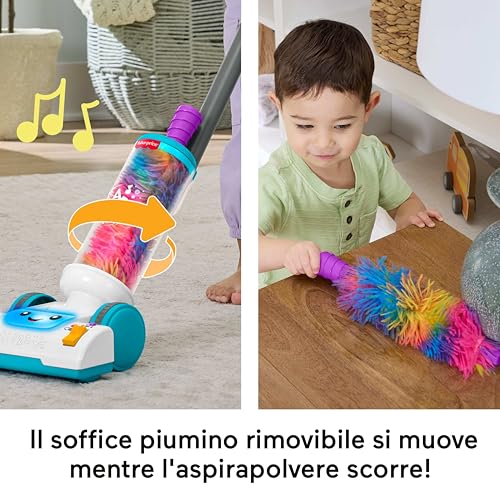 Detalle de Fisher-Price Ridi e Impara Aspirapolvere 2 in 1 per Bambini – multilingue