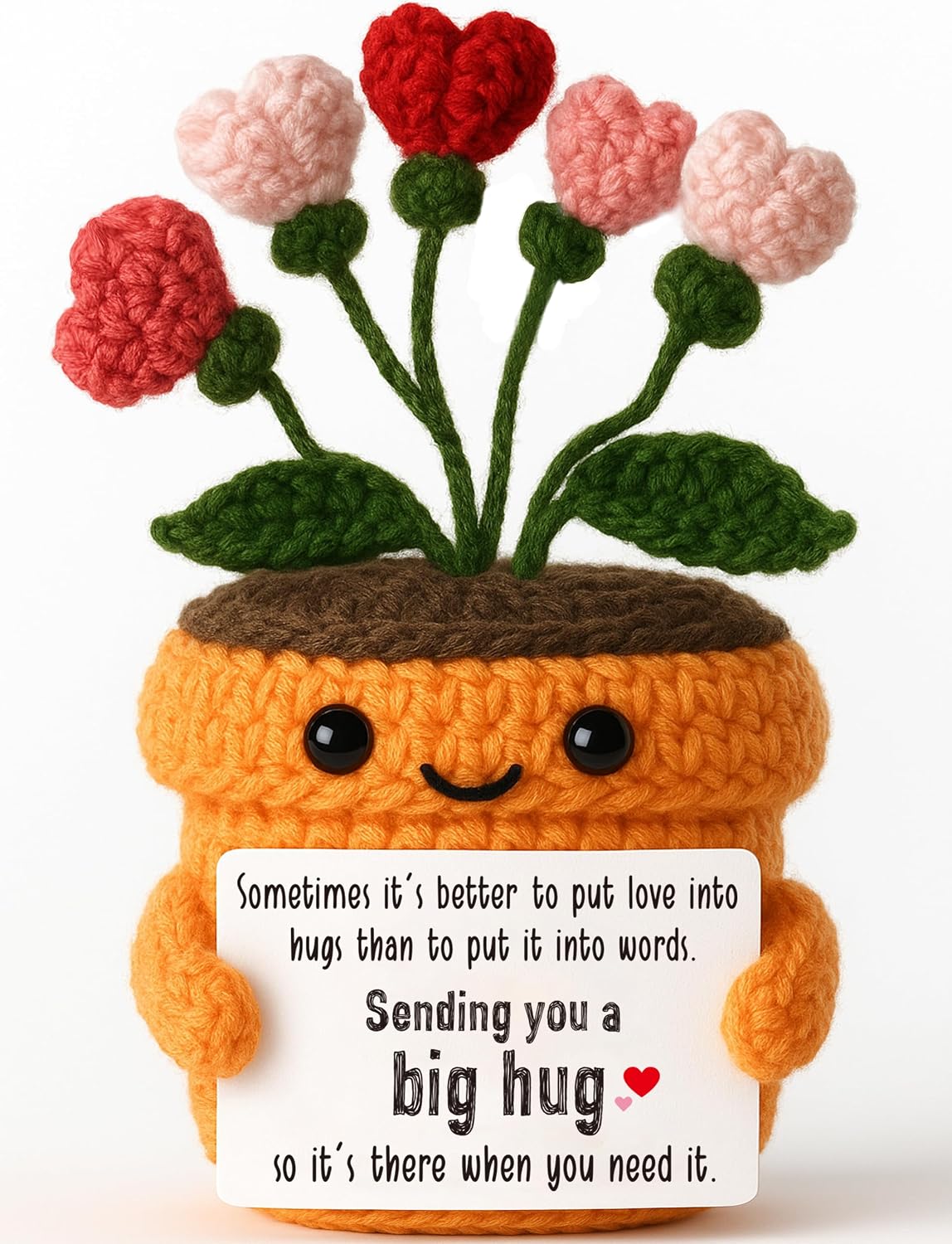 Detalle de Crochet Flower Big Hug Keepsake for Get-Well, Sympathy, and Friendship Gifts