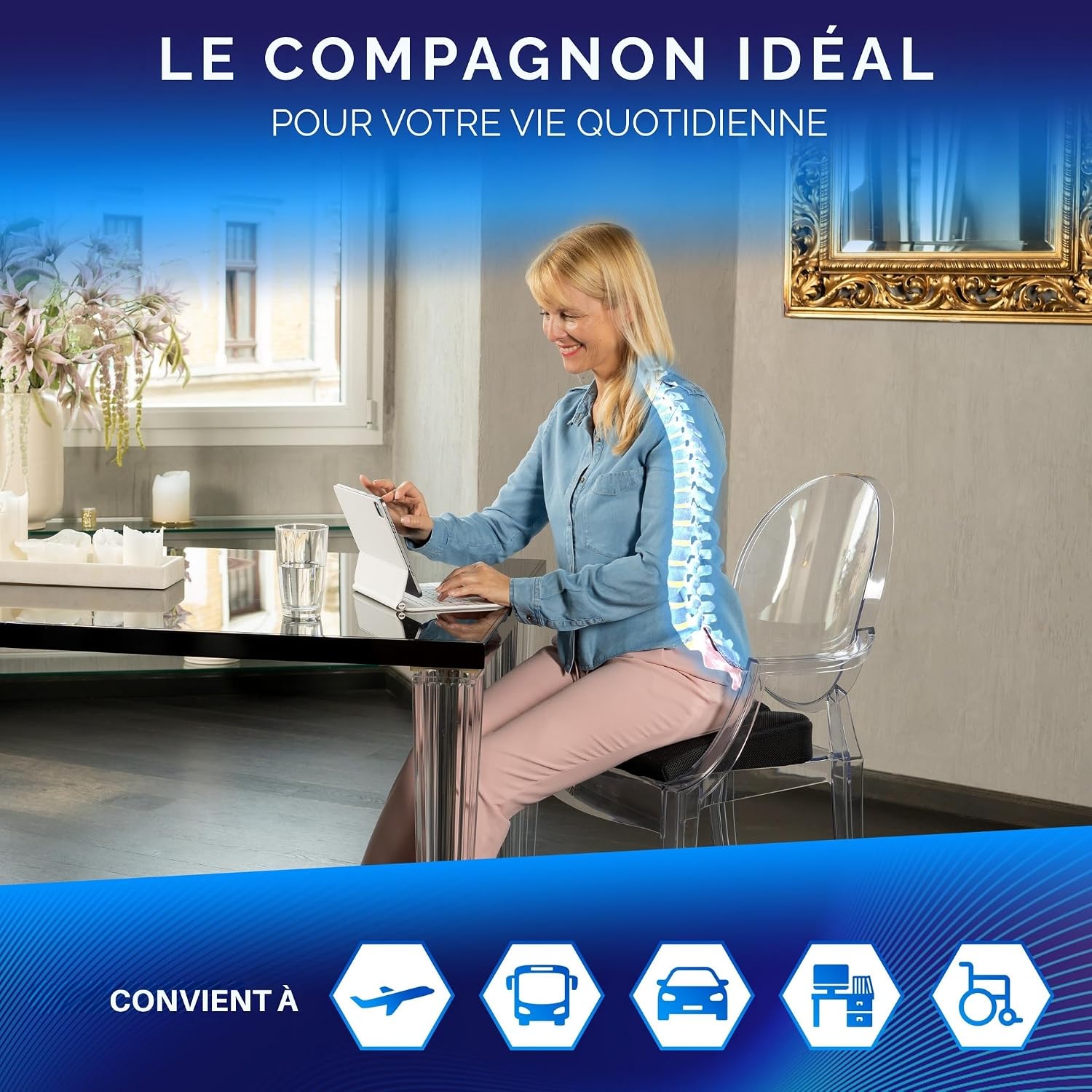 Thumbnail 2 de Healthfix Coussin cunéiforme ergonomique 1 pièce