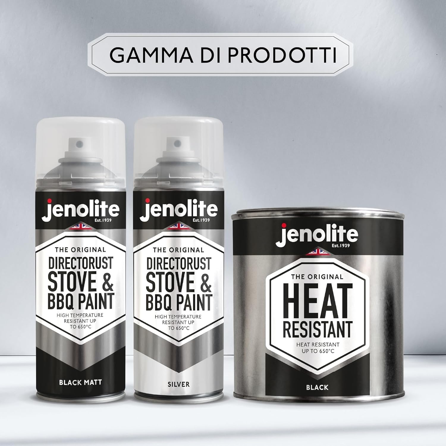 Thumbnail 6 de Jenolite Directorust Vernice spray per barbecue e stufa – Nero opaco, resistente fino a 650°C (400 ml)