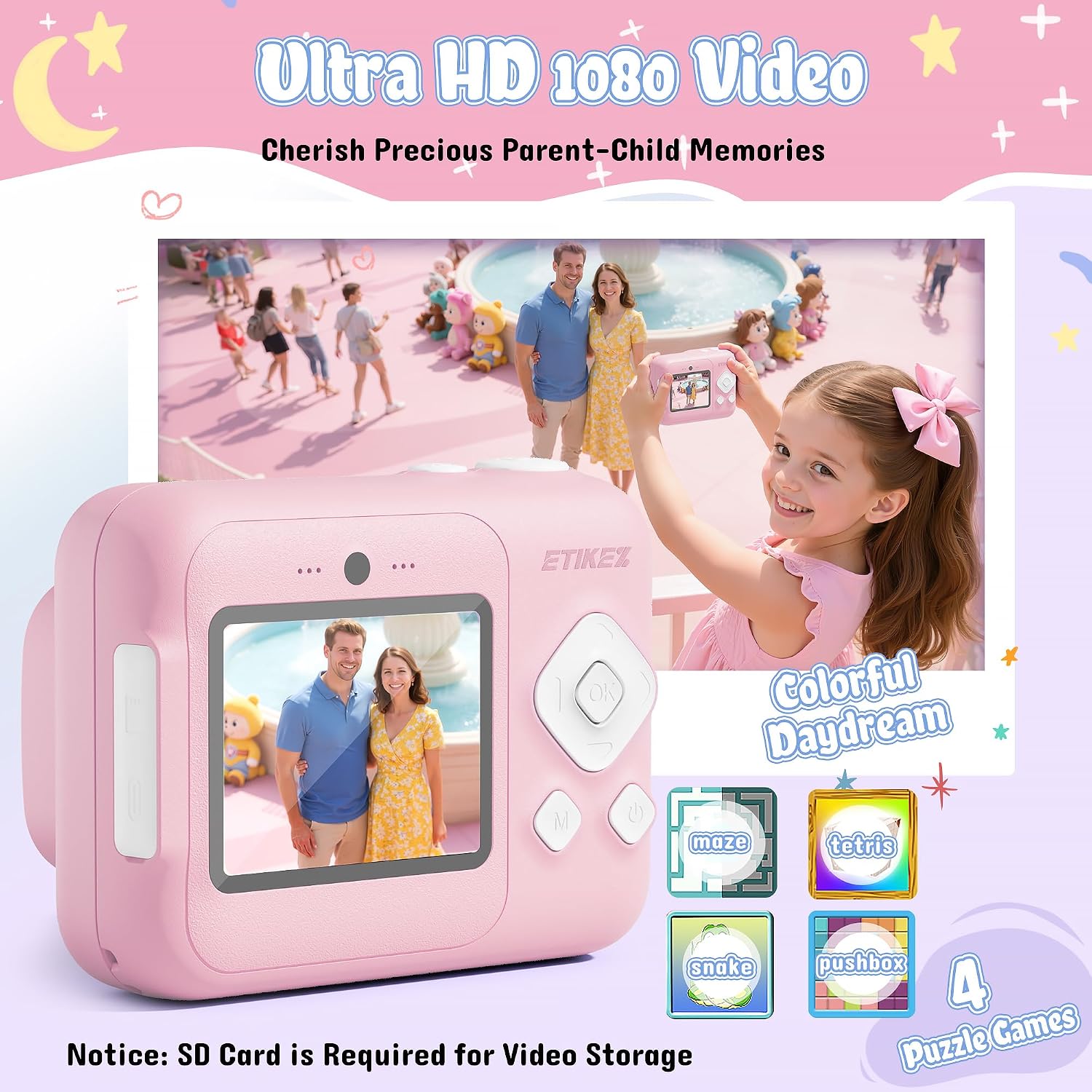 Detalle de Kids instant print camera 1080P