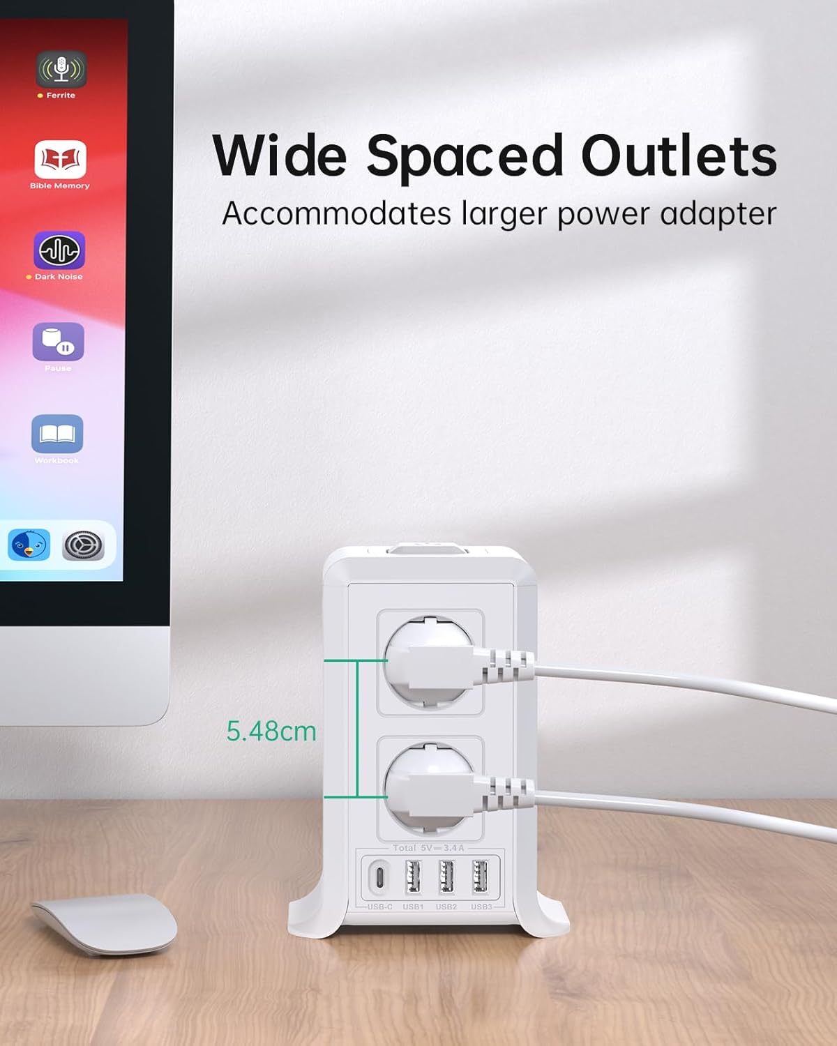 Thumbnail 6 de Sameriver Torre Regletas Enchufes 12 Tomas Regleta USB