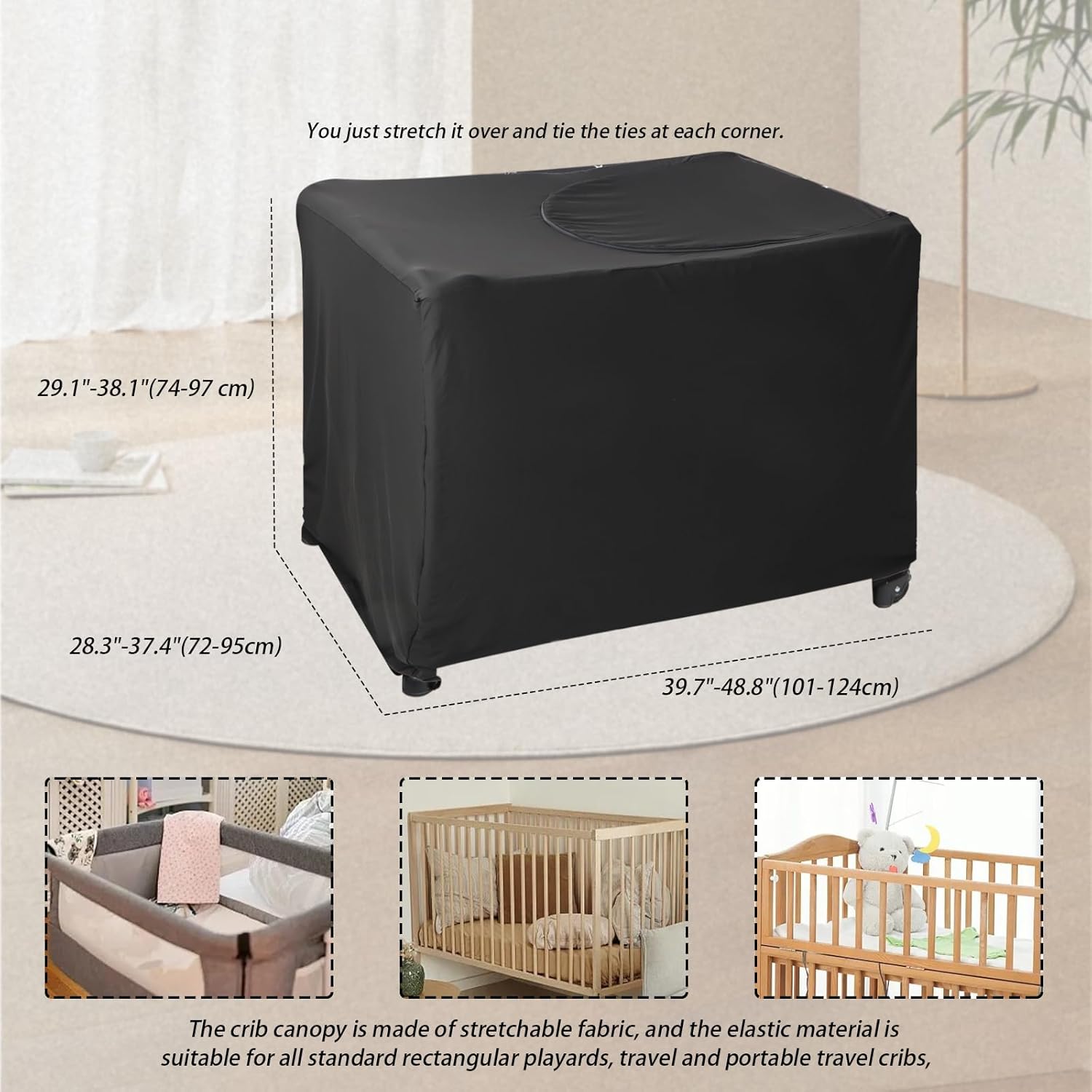 Thumbnail 5 de BWBIKE Crib Cover Blackout Mosquito Net