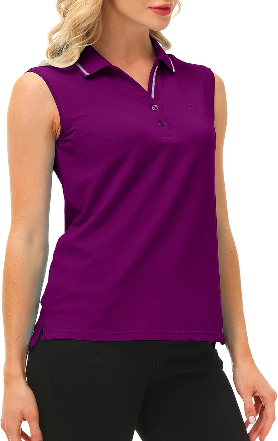 Detalle de MoFiz polo femme sans manches respirant pour sport, travail et loisirs