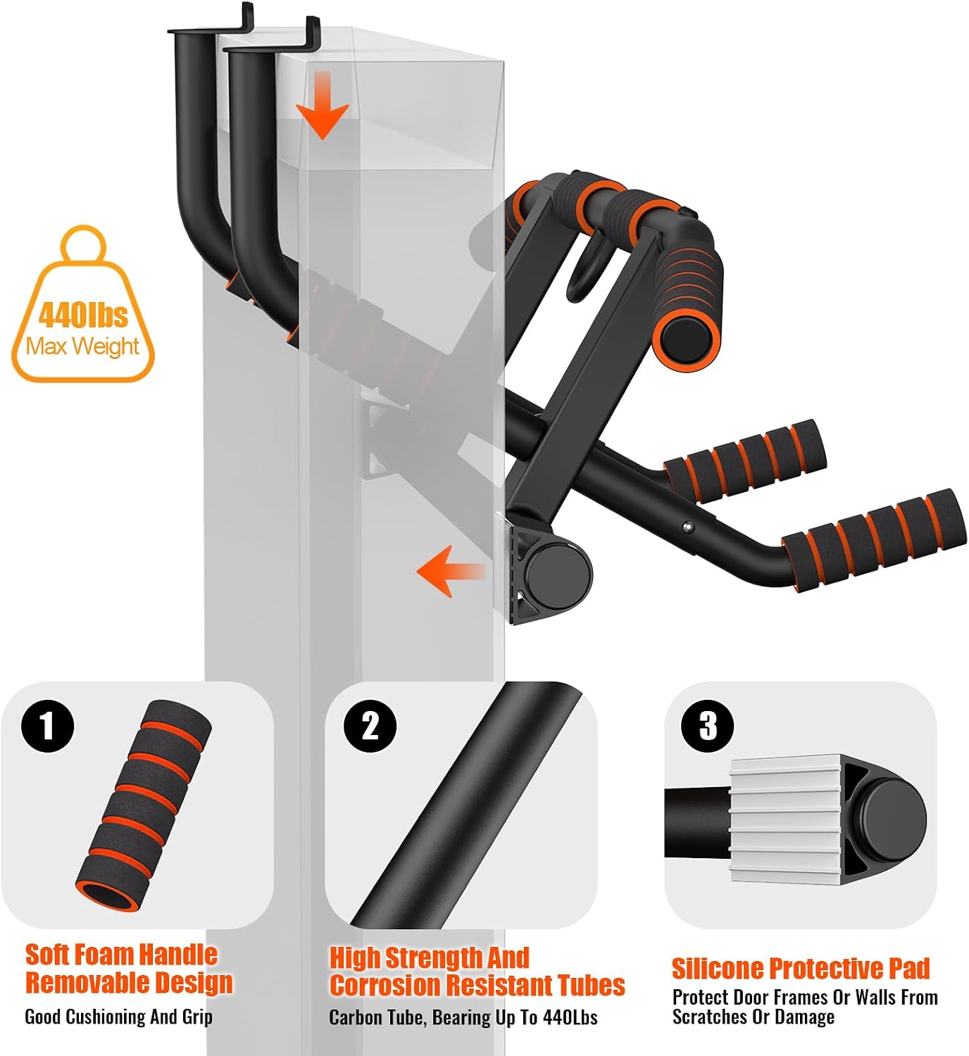 Detalle de AmazeFan Pull Up Bar Doorway 2024 upgrade ๐