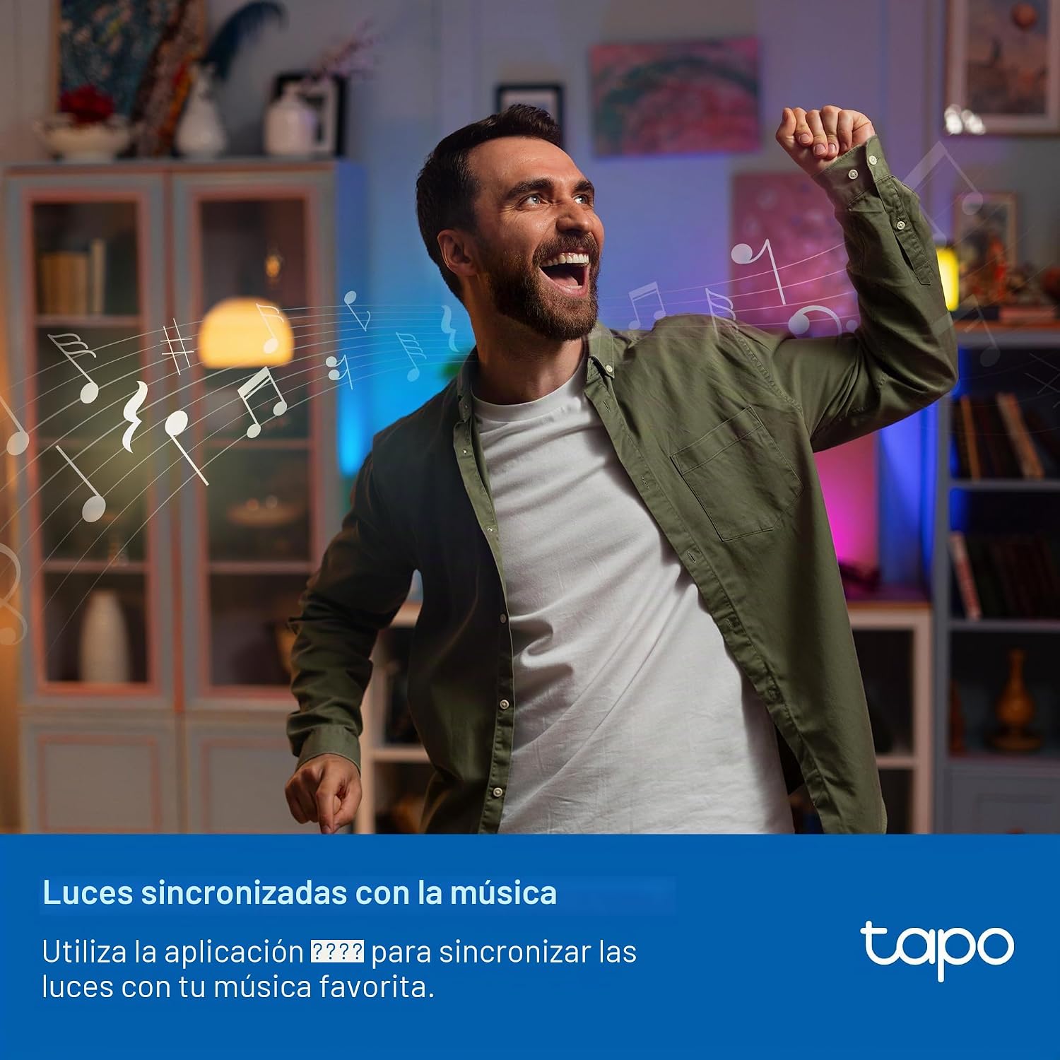 Detalle de Tapo Bombilla conectada WiFi E14 Multicolor 2500K–6500K (40W eq) – control por voz con Alexa