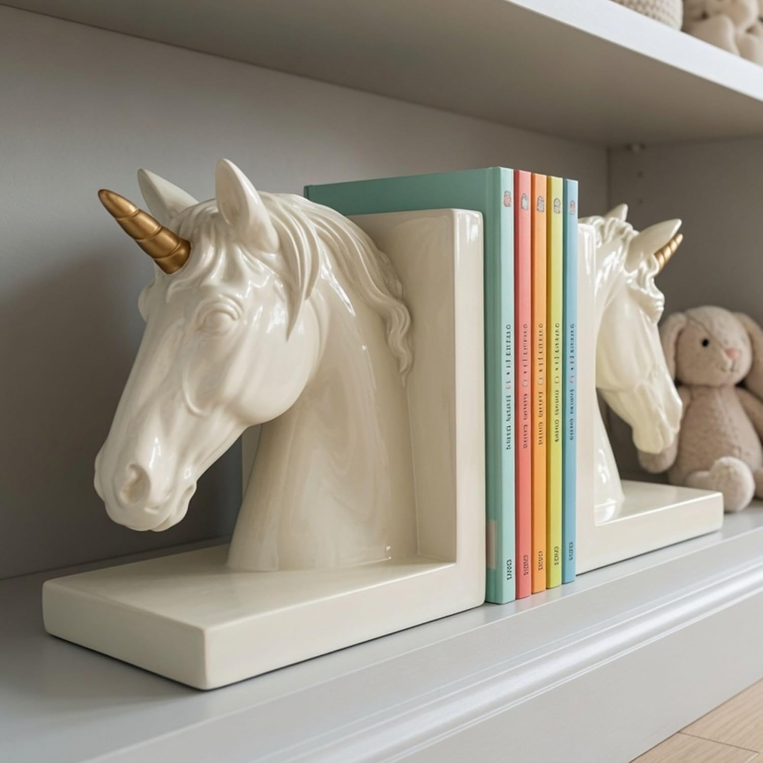 Detalle de Bellaa Unicorn Bookends, Polyresin