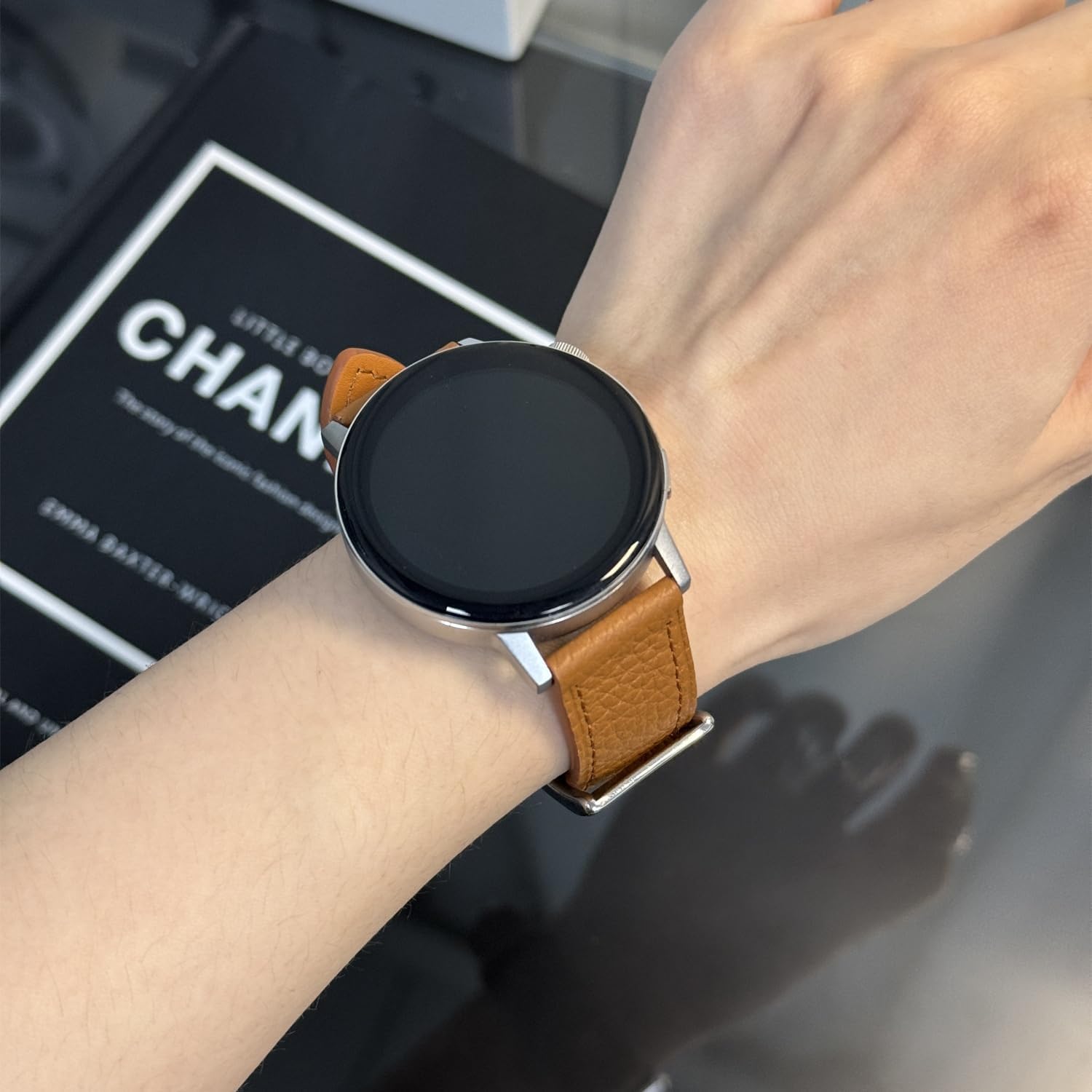 Detalle de MUENShop Extra Long XXL Leather Strap 22mm