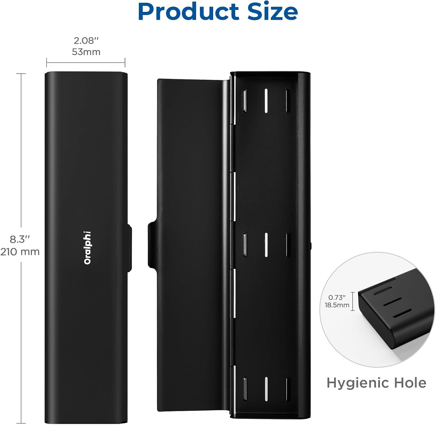 Detalle de Oralphi Wider Aluminum Travel Case for Toothbrushes