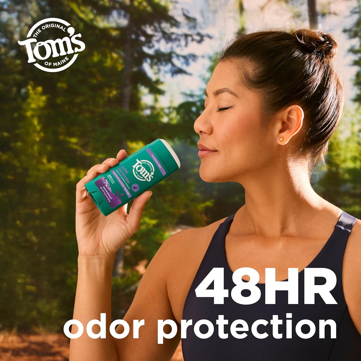 Detalle de Tom’s of Maine Wild Lavender Aluminum-Free Natural Deodorant (2 Pack, 3.25 oz each) — 48-Hour Odor Protection